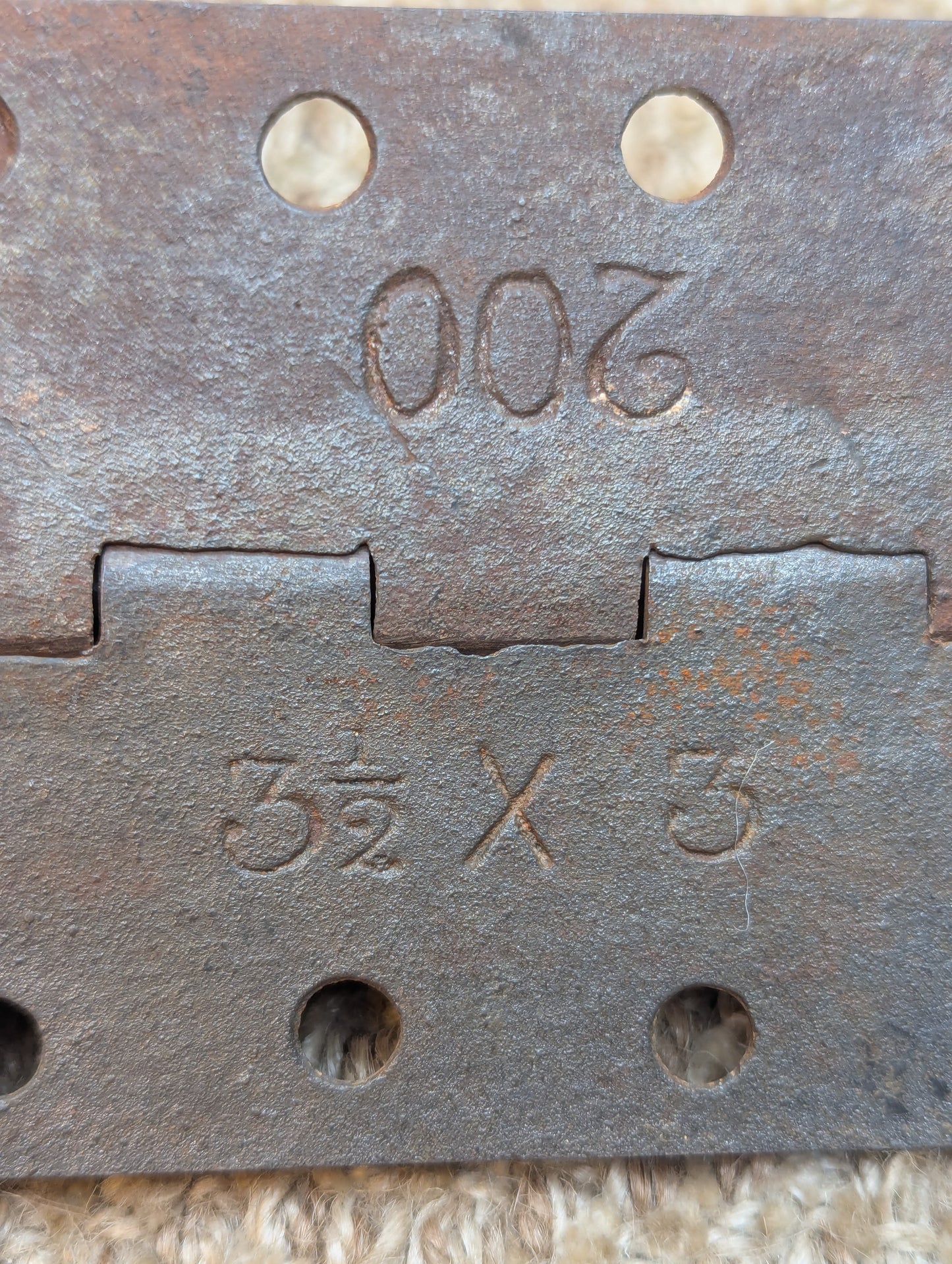 Baldwin 3" x 3 1/2" Antique Cast Iron Butt Hinge Door Hardware
