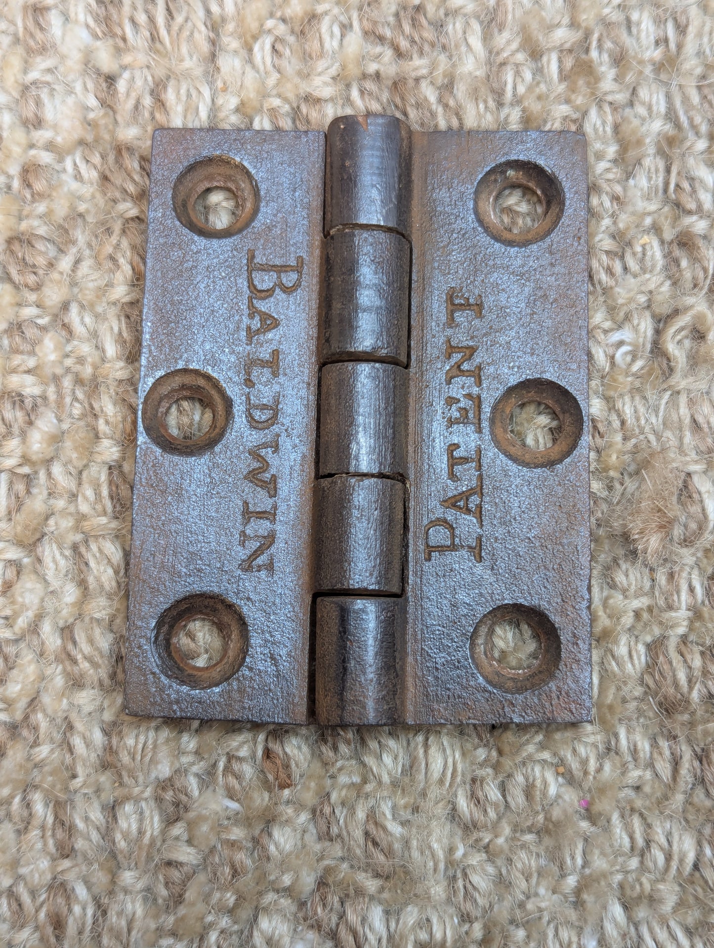 Baldwin 2 1/4" x 3" Antique Cast Iron Butt Hinge Door Hardware