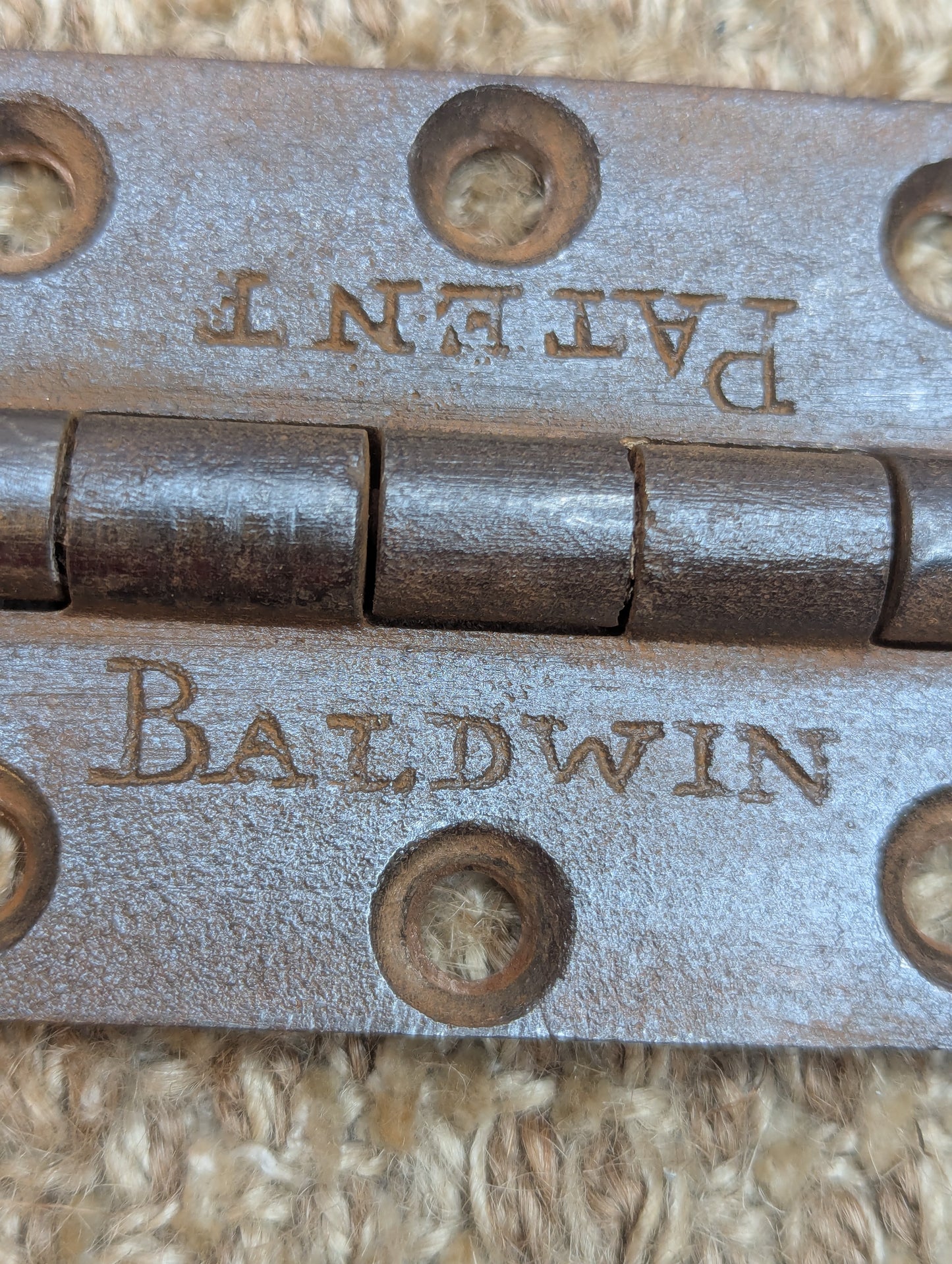 Baldwin 2 1/4" x 3" Antique Cast Iron Butt Hinge Door Hardware