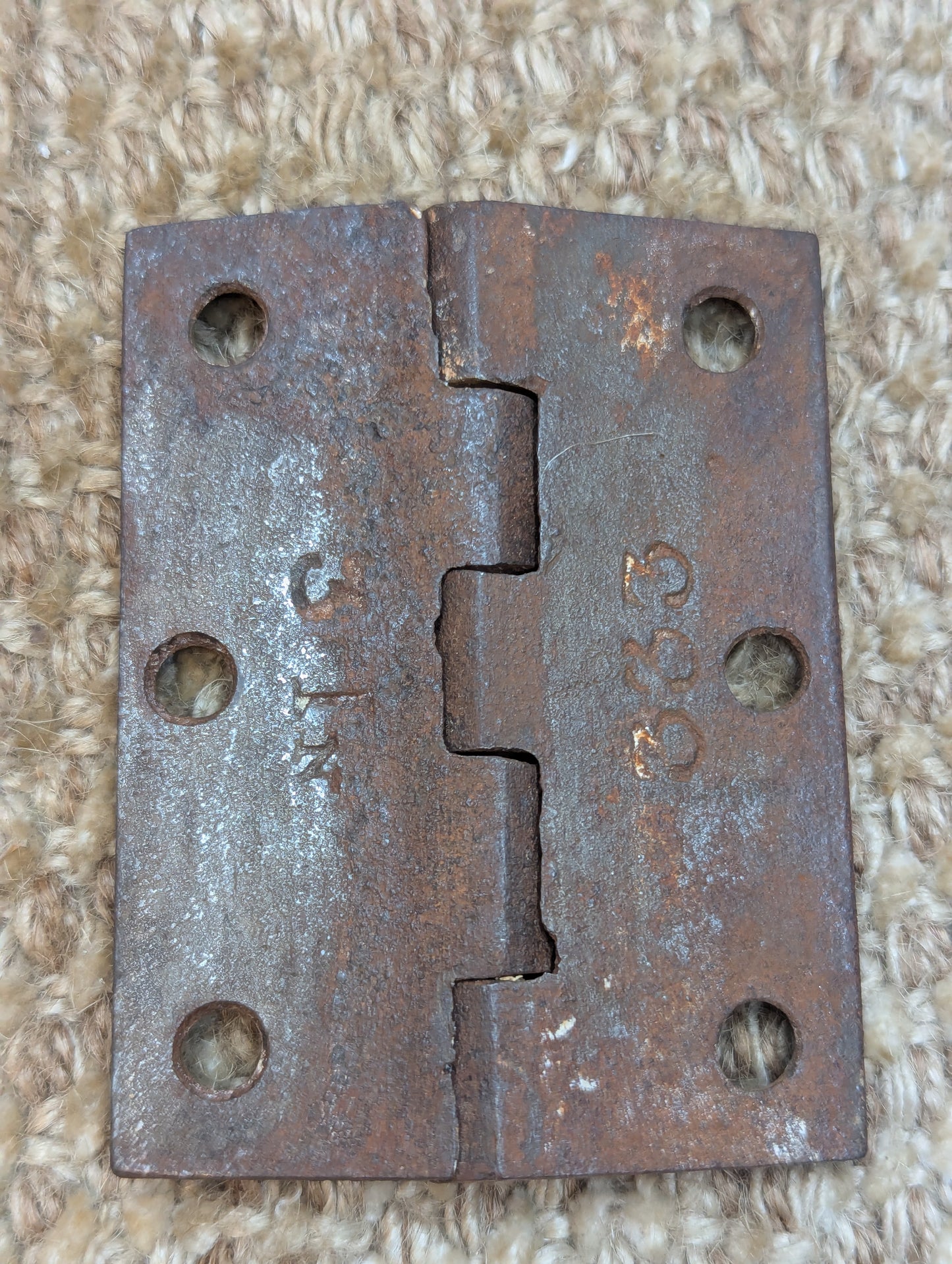 Baldwin 2 1/4" x 3" Antique Cast Iron Butt Hinge Door Hardware
