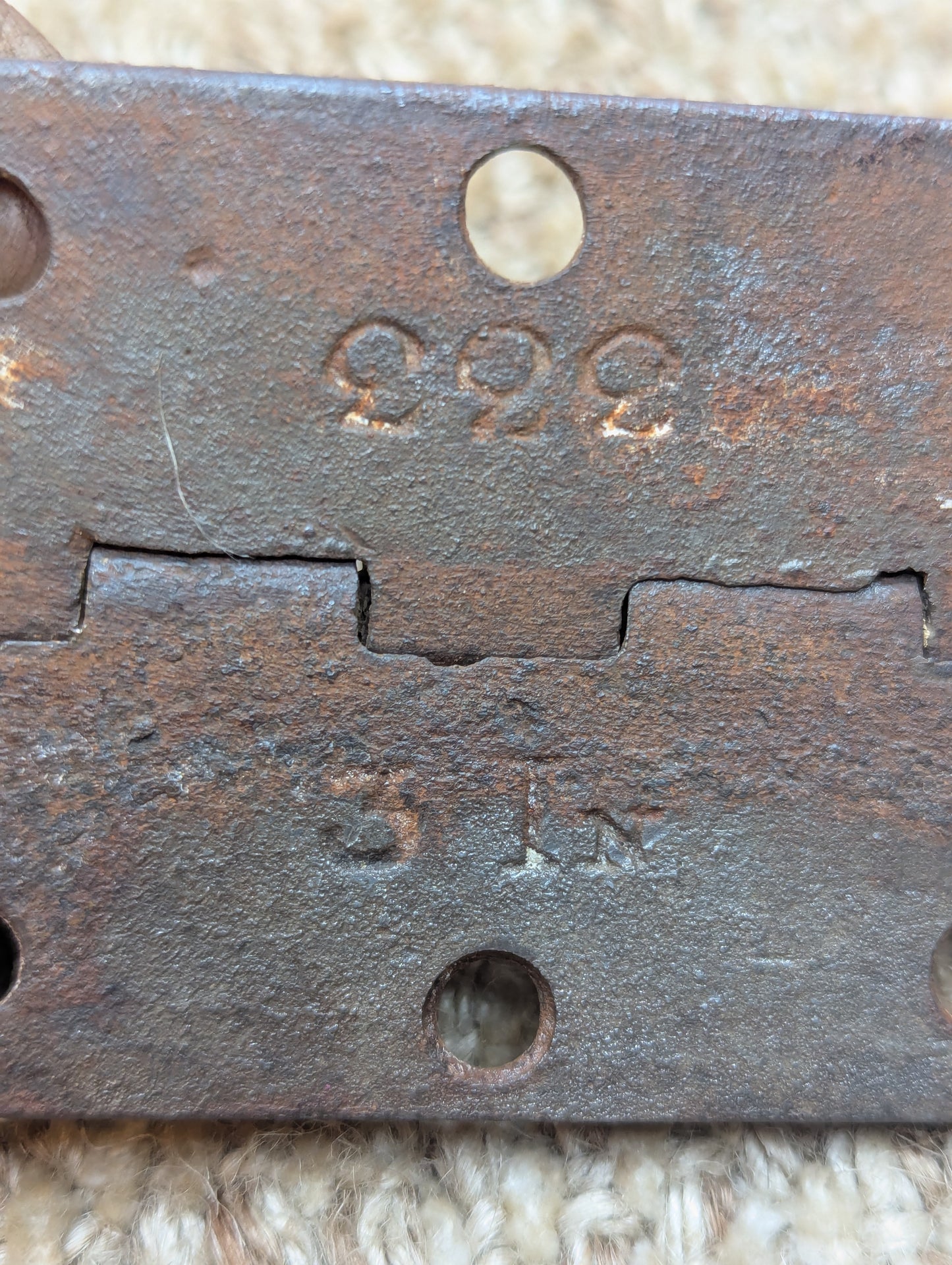 Baldwin 2 1/4" x 3" Antique Cast Iron Butt Hinge Door Hardware