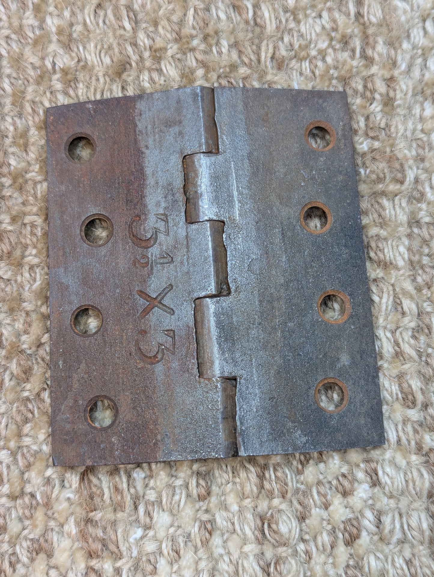 Savery & Co 3" x 3 1/2" Antique Cast Iron Butt Hinge Door Hardware
