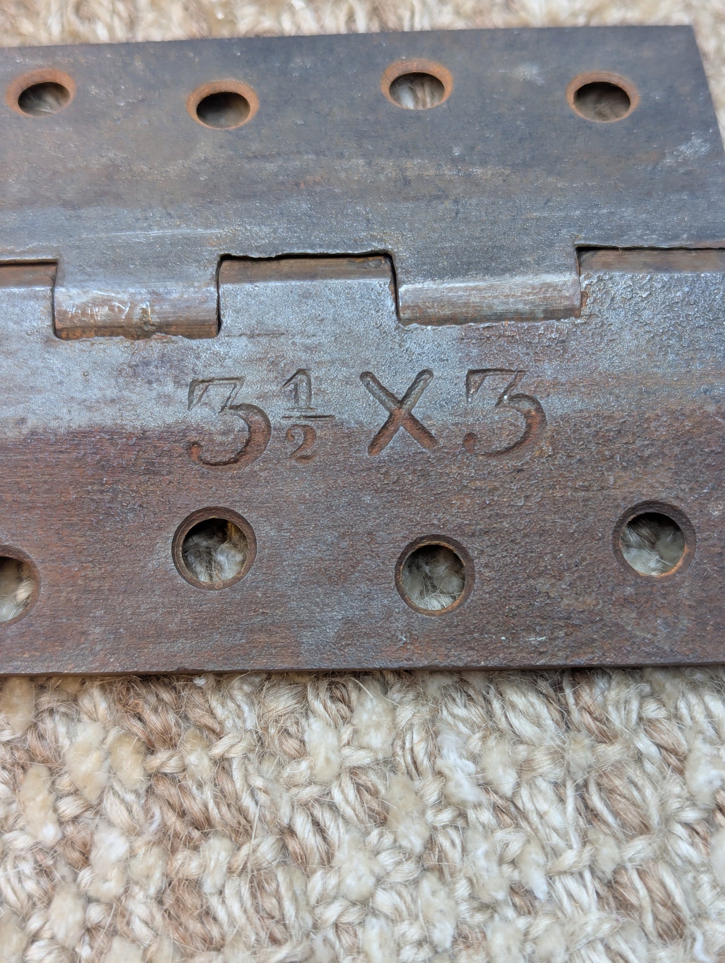 Savery & Co 3" x 3 1/2" Antique Cast Iron Butt Hinge Door Hardware