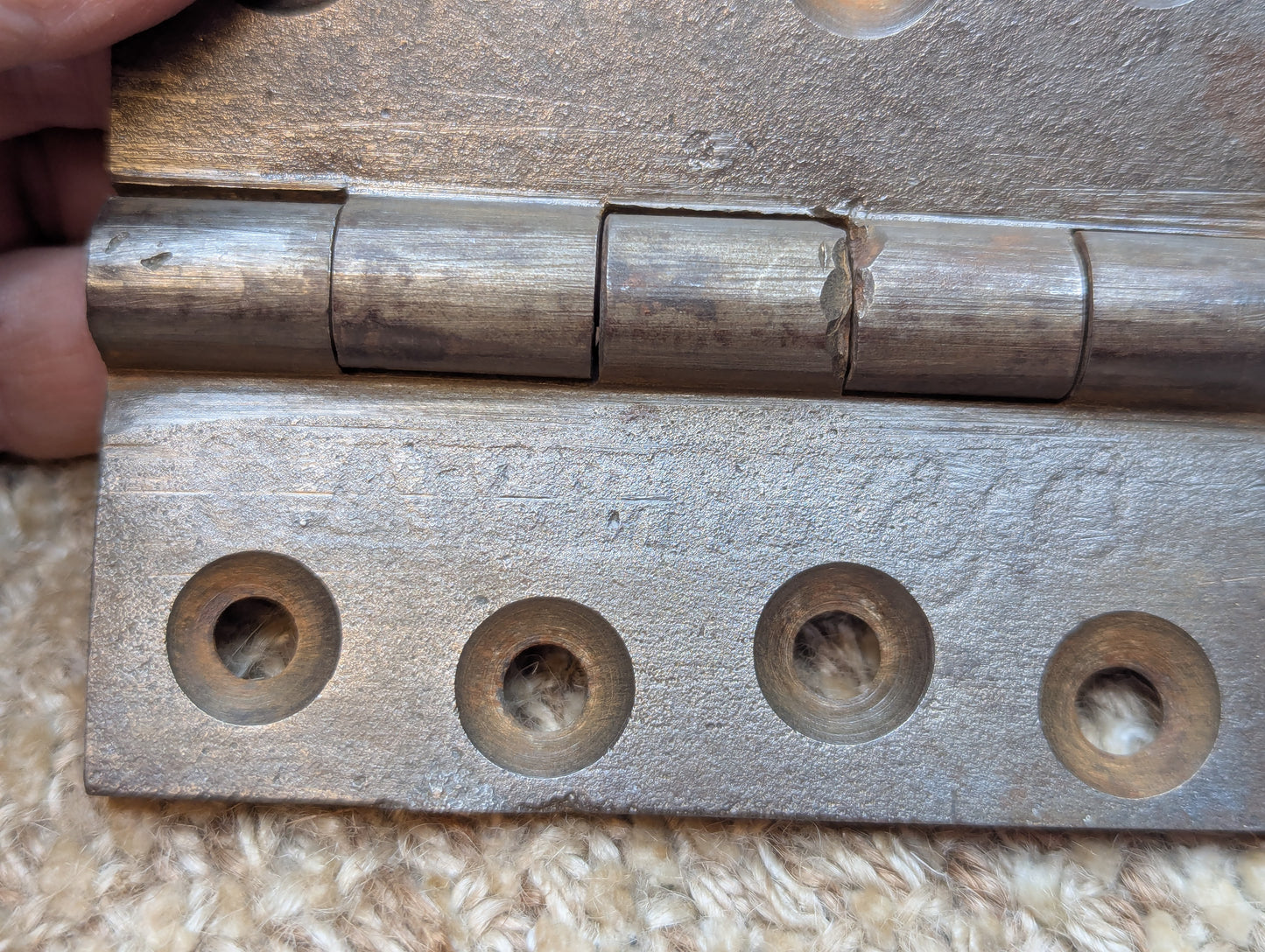 Savery & Co 3" x 3 1/2" Antique Cast Iron Butt Hinge Door Hardware