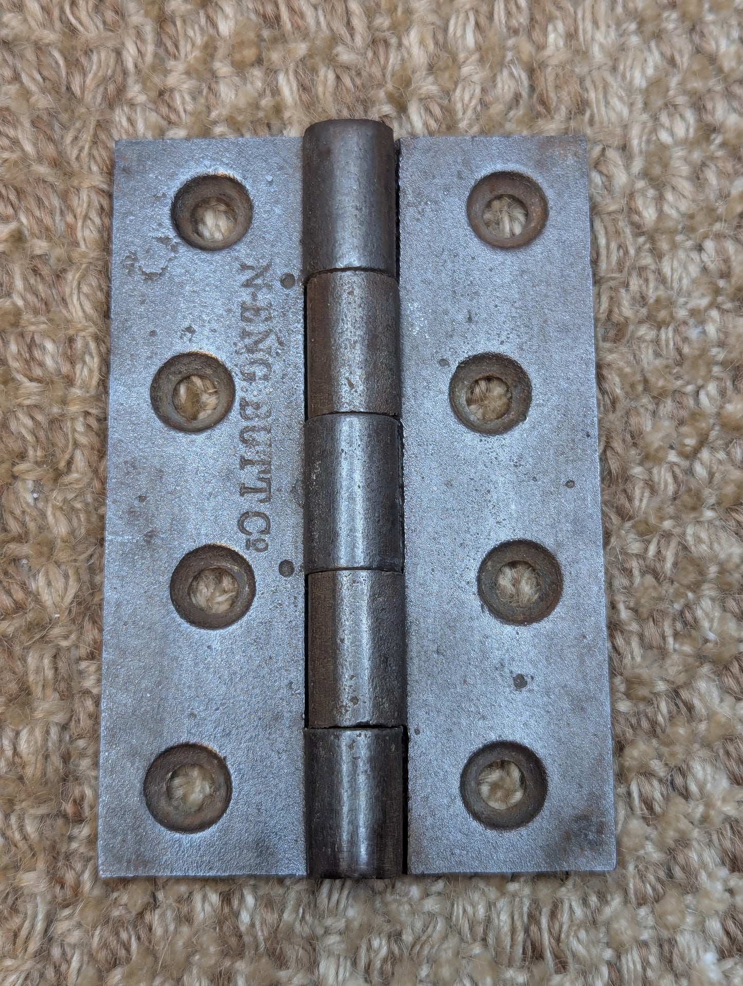 N-ENG BUTT CO 2 5/8" x 4" Antique Cast Iron Butt Hinge Door Hardware