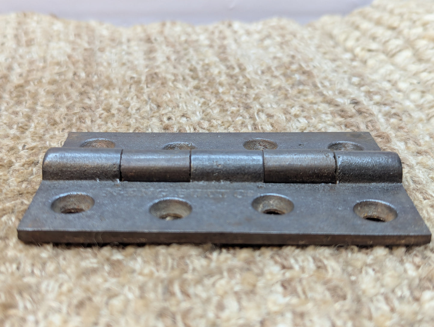 N-ENG BUTT CO 2 5/8" x 4" Antique Cast Iron Butt Hinge Door Hardware