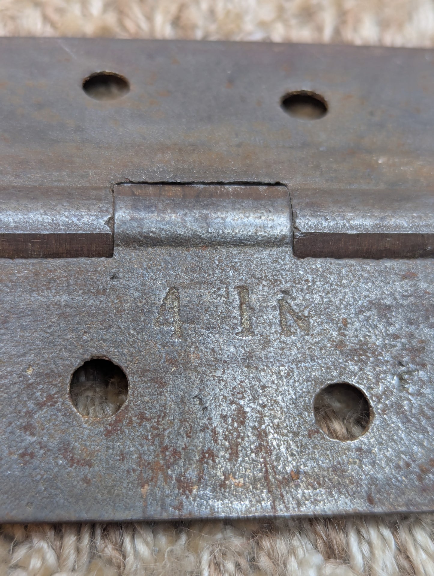 N-ENG BUTT CO 2 5/8" x 4" Antique Cast Iron Butt Hinge Door Hardware