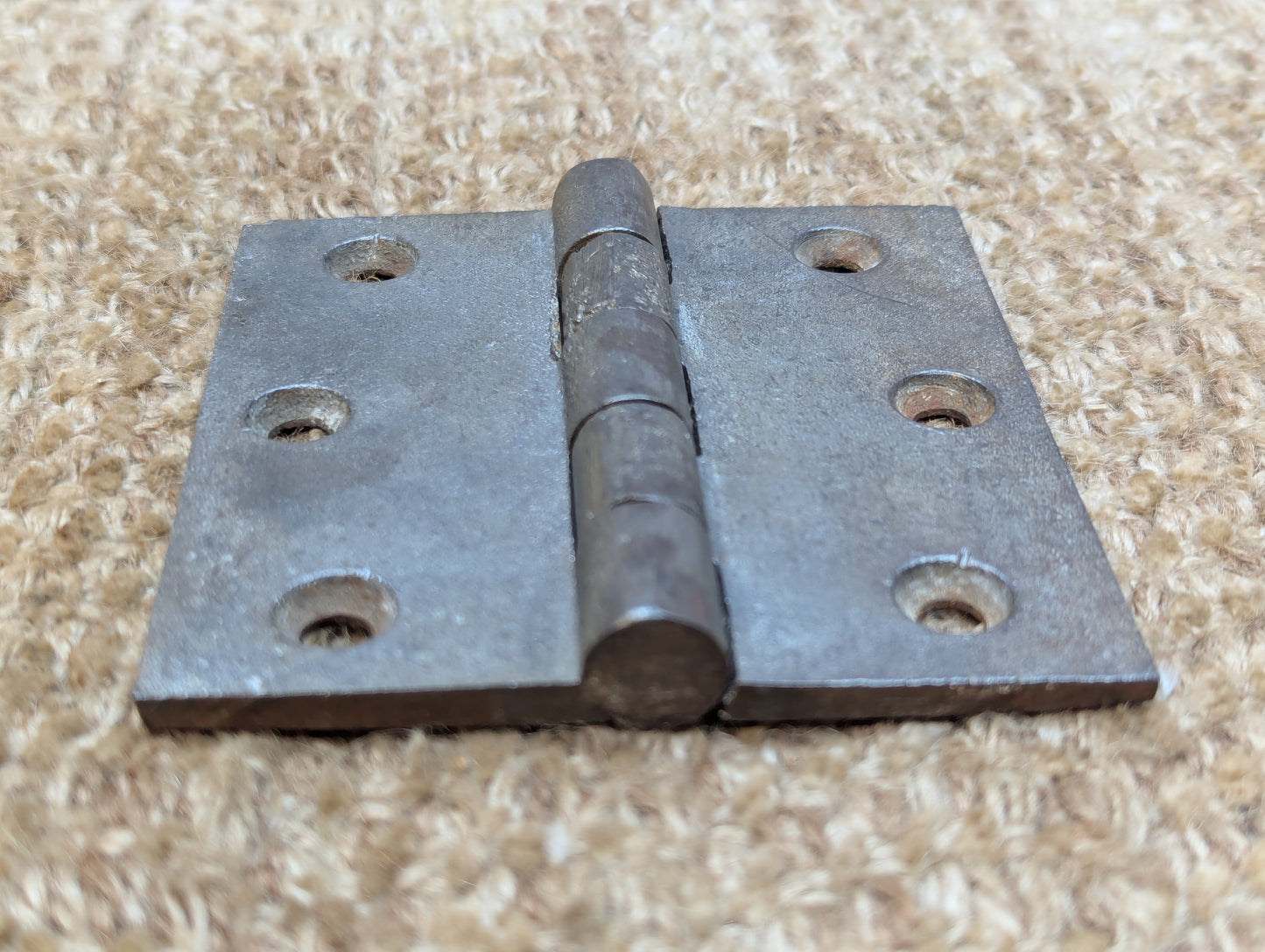 3 7/16" x 3 1/2" Antique Cast Iron Butt Hinge Door Hardware