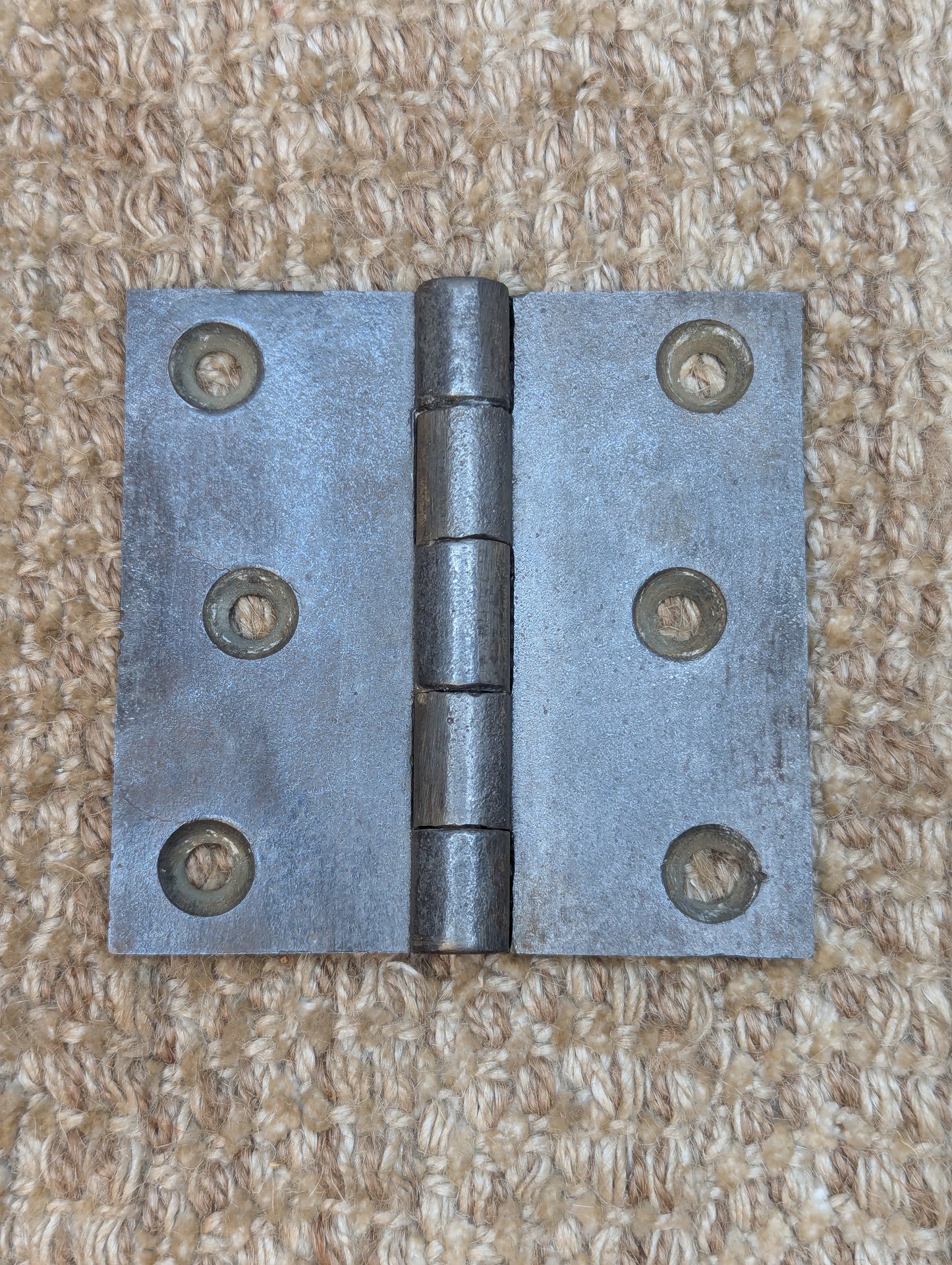 3 9/16" x 3 1/2" Antique Cast Iron Butt Hinge Door Hardware