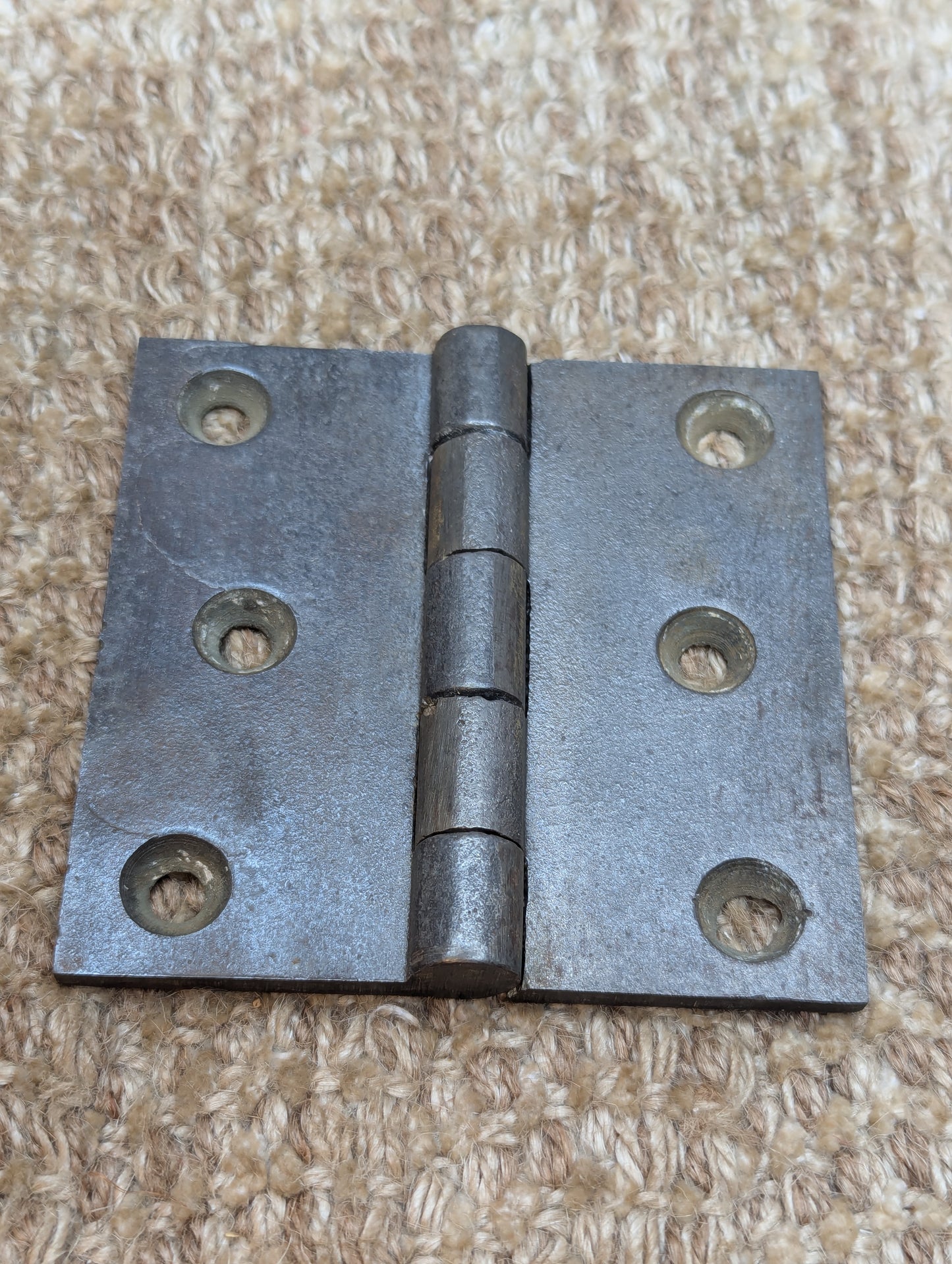 3 9/16" x 3 1/2" Antique Cast Iron Butt Hinge Door Hardware