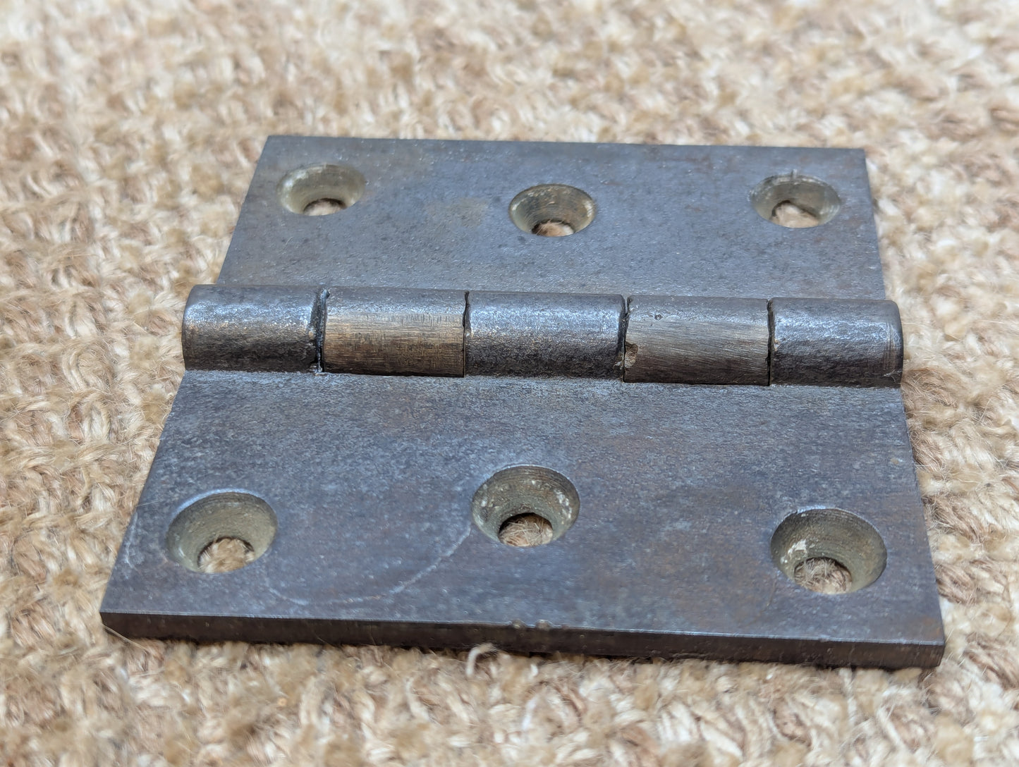3 9/16" x 3 1/2" Antique Cast Iron Butt Hinge Door Hardware