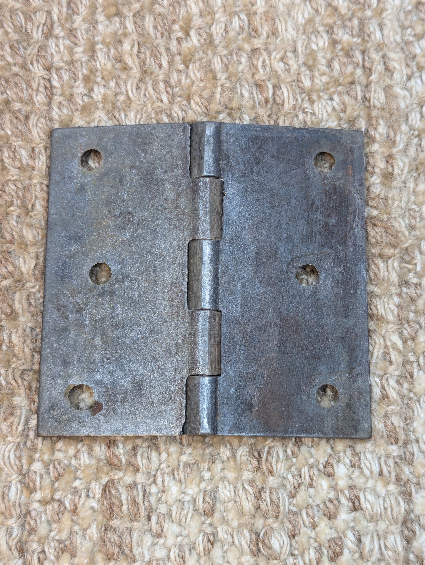 3 9/16" x 3 1/2" Antique Cast Iron Butt Hinge Door Hardware