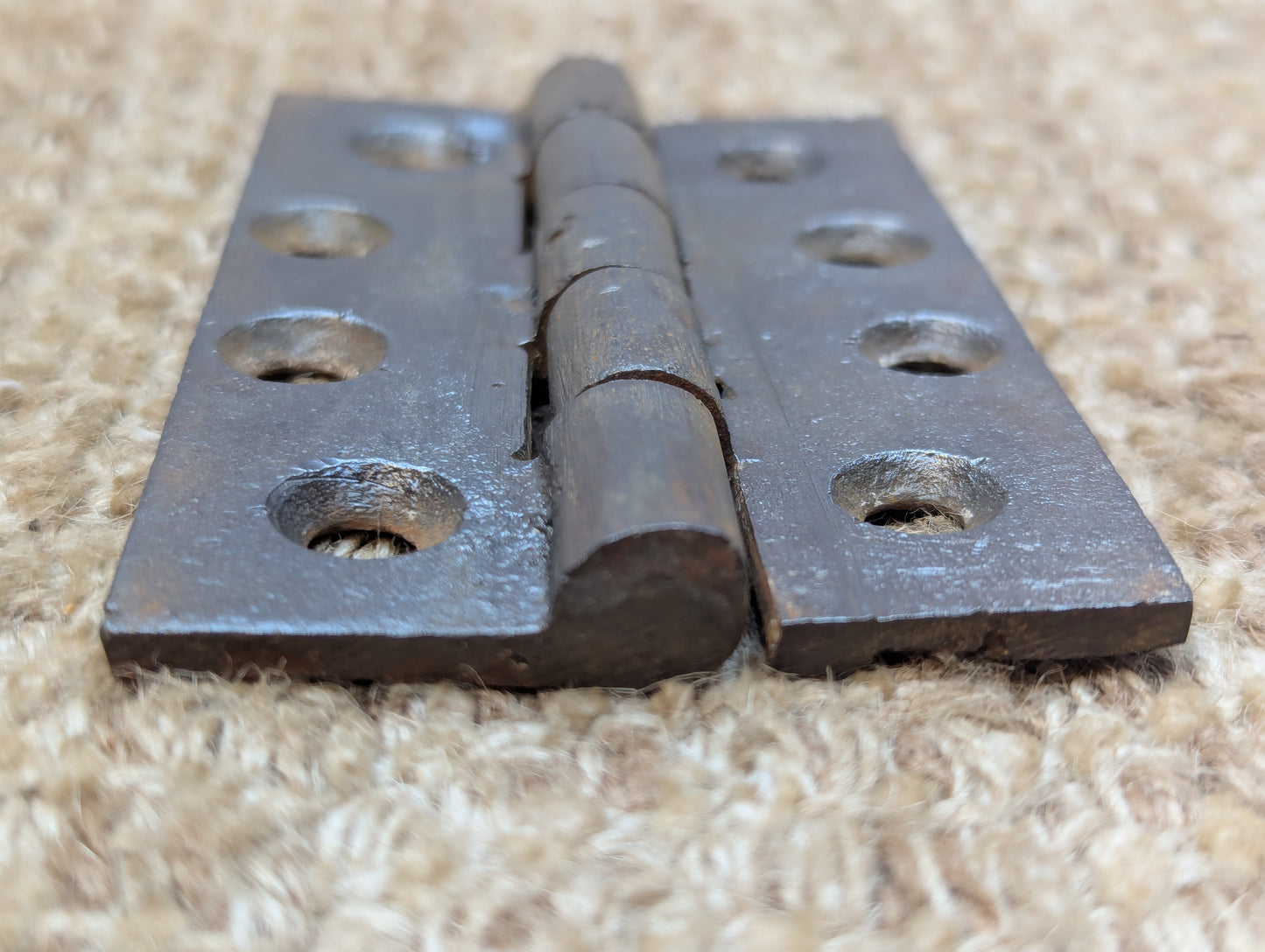 2 3/8" x 3 5/8" Antique Cast Iron Butt Hinge Door Hardware