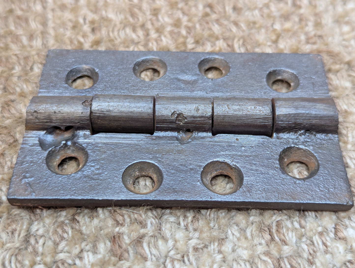2 3/8" x 3 5/8" Antique Cast Iron Butt Hinge Door Hardware