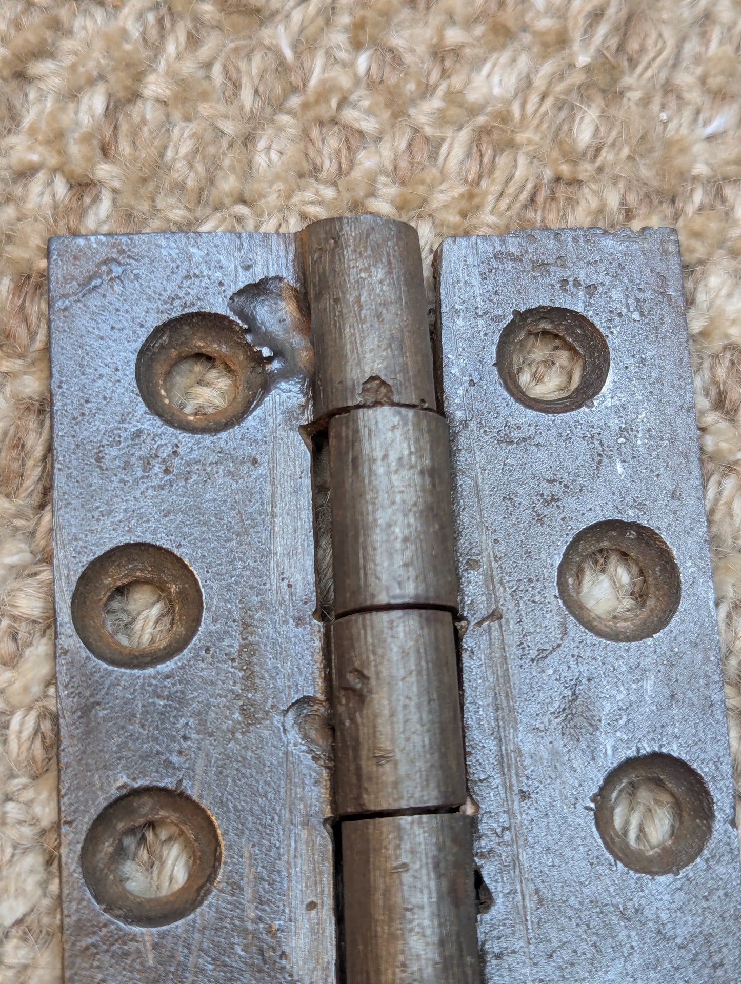 2 3/8" x 3 5/8" Antique Cast Iron Butt Hinge Door Hardware