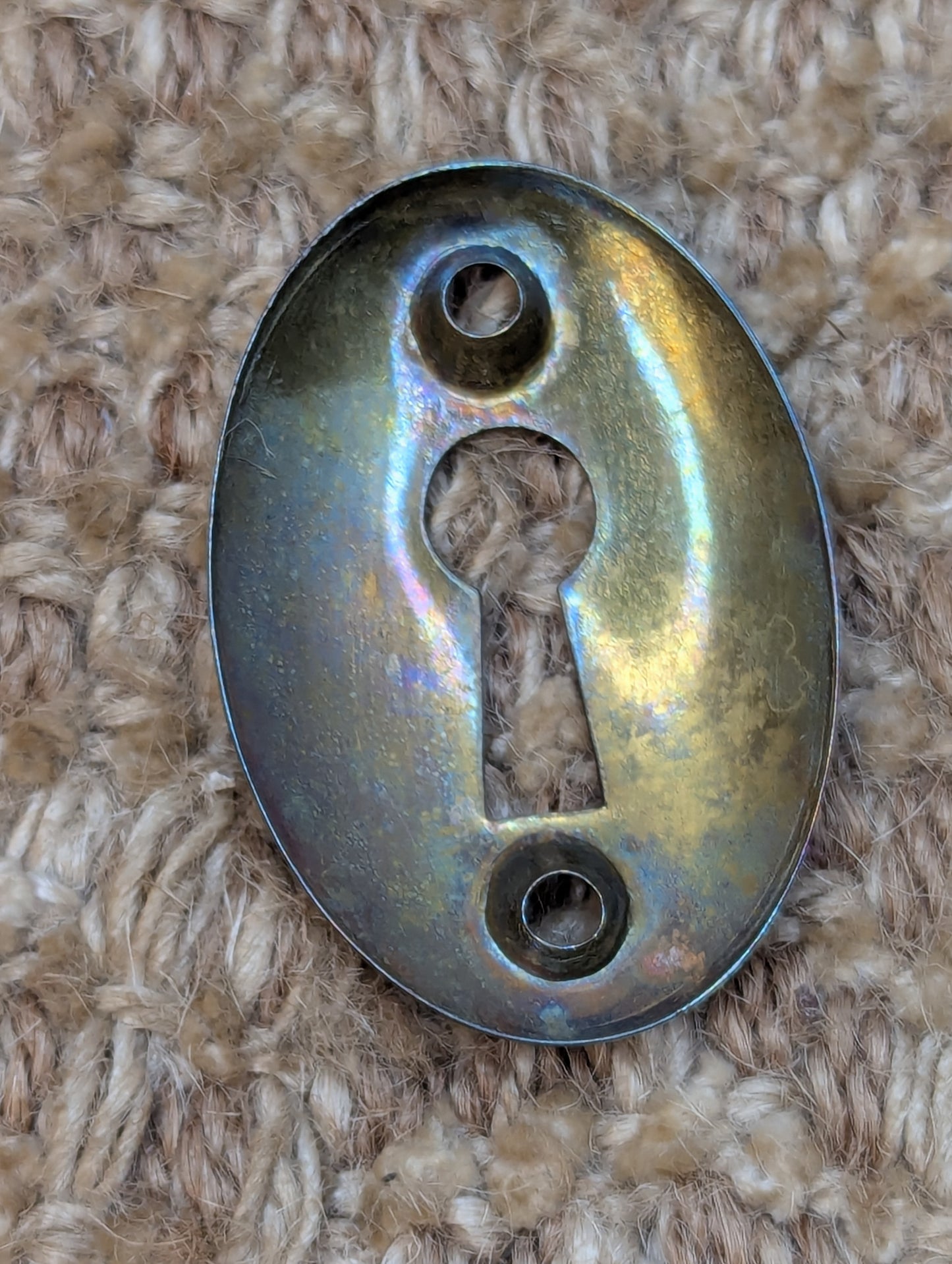Antique Brass Key Hole Cover Escutcheon