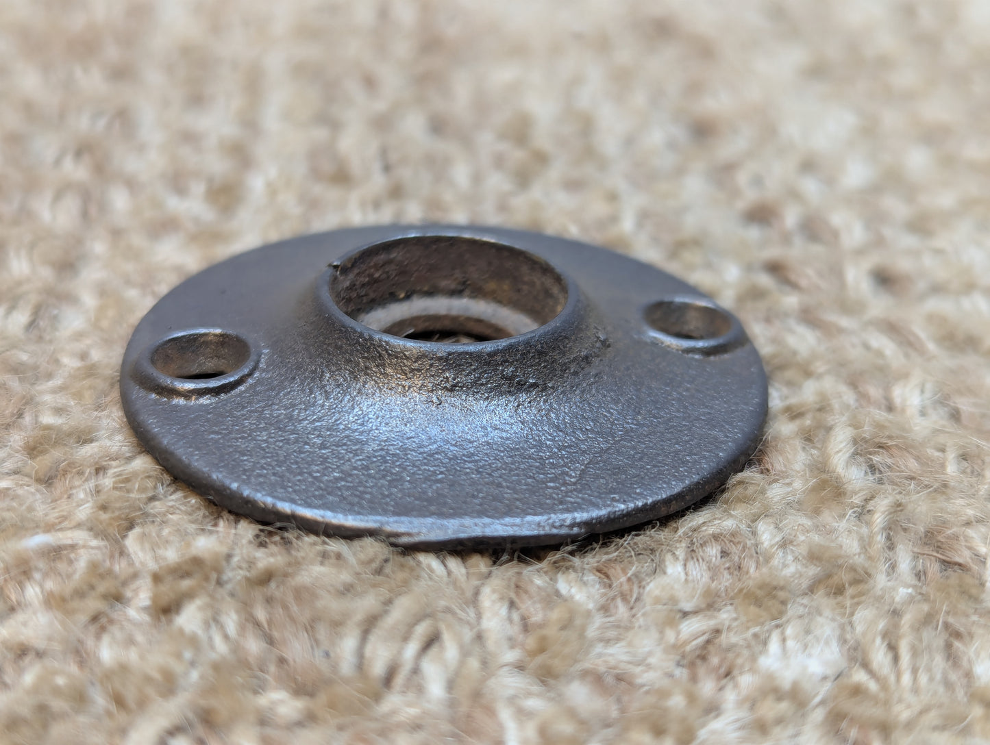 2" Antique Cast Iron Rosette Escutcheon For Door Knob