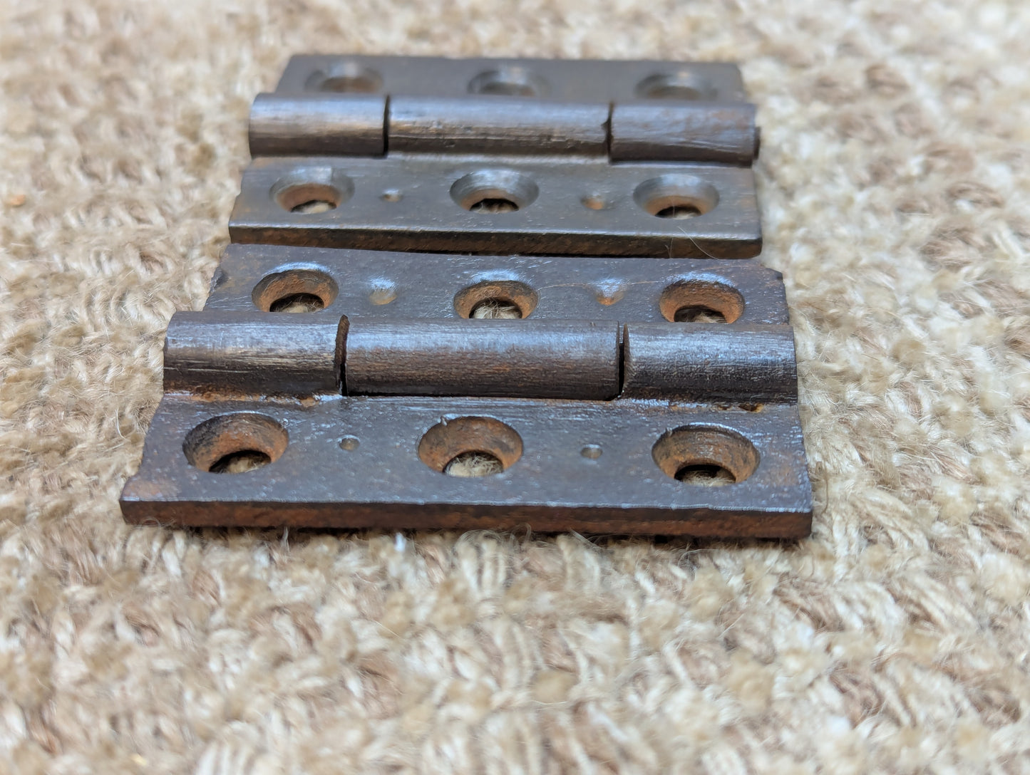 Pair 1 3/4" x 2 9/16" Antique Cast Iron Butt Hinge Door Hardware