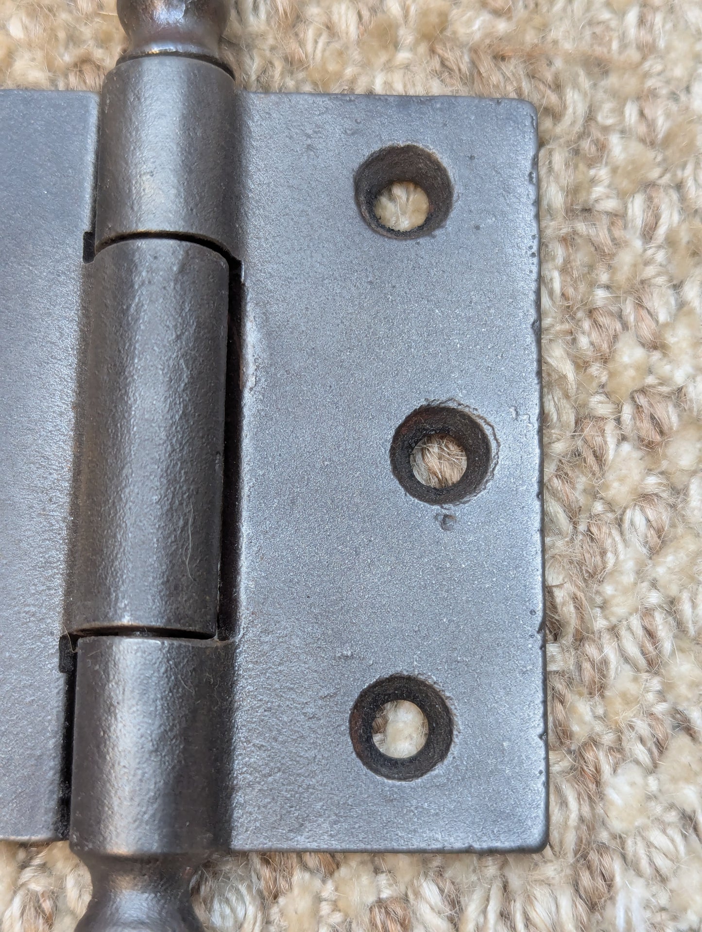 3" x 3" Antique Cast Iron Acorn Tip Hinge Door Hardware