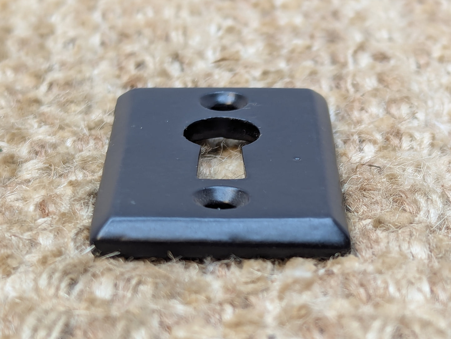 Vintage Black Cast Iron Key Hole Cover Escutcheon Door Hardware