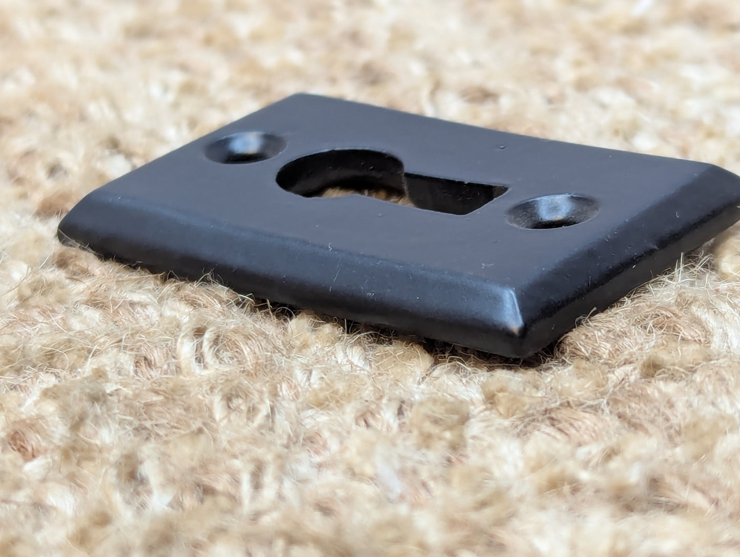 Vintage Black Cast Iron Key Hole Cover Escutcheon Door Hardware