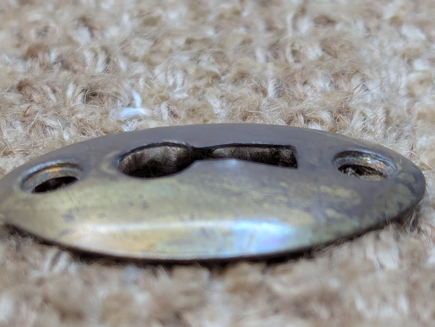 Antique Yale Brass Key Hole Cover Escutcheon Door Hardware