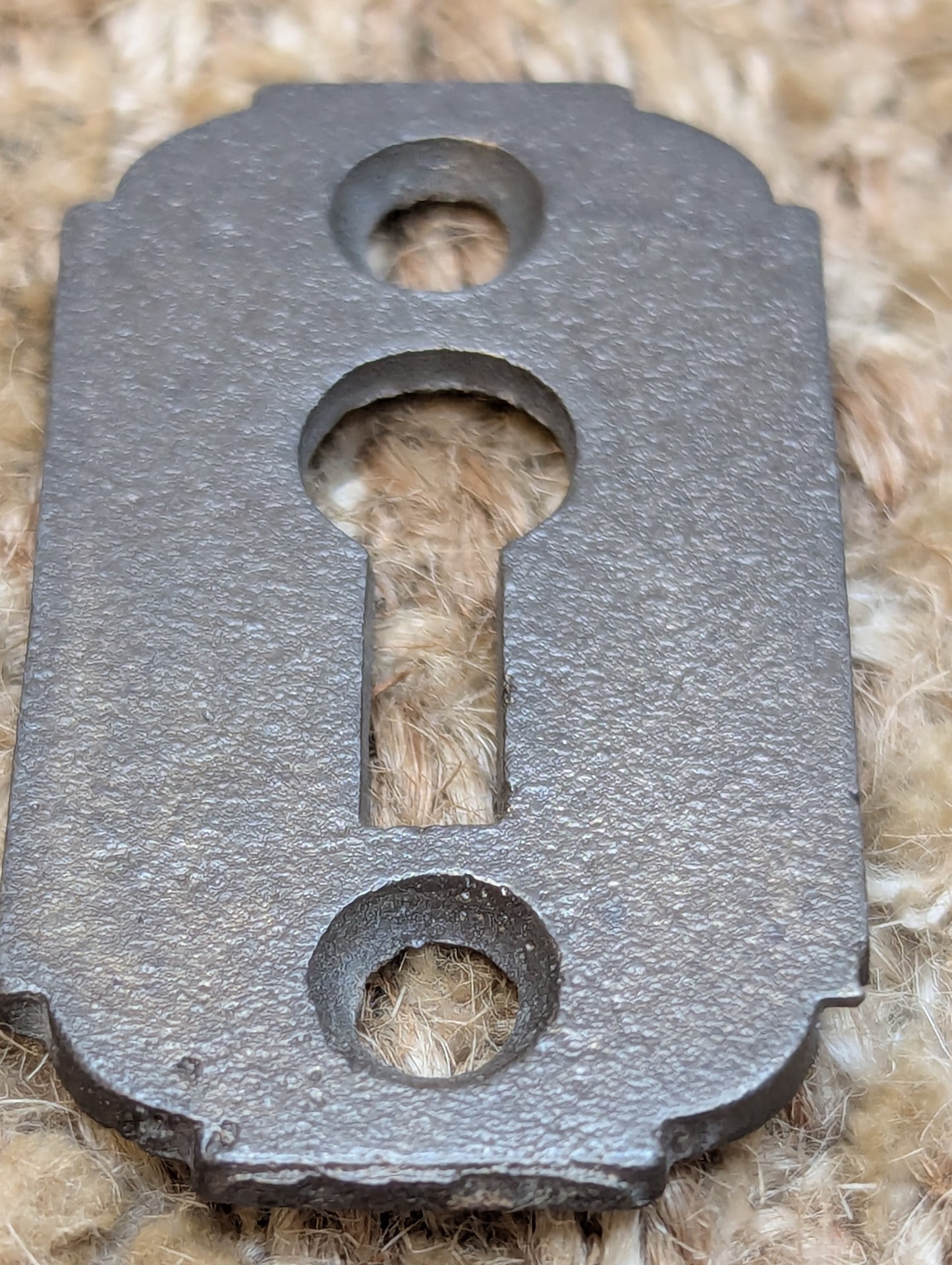 Antique Cast Iron Key Hole Cover Escutcheon Door Hardware