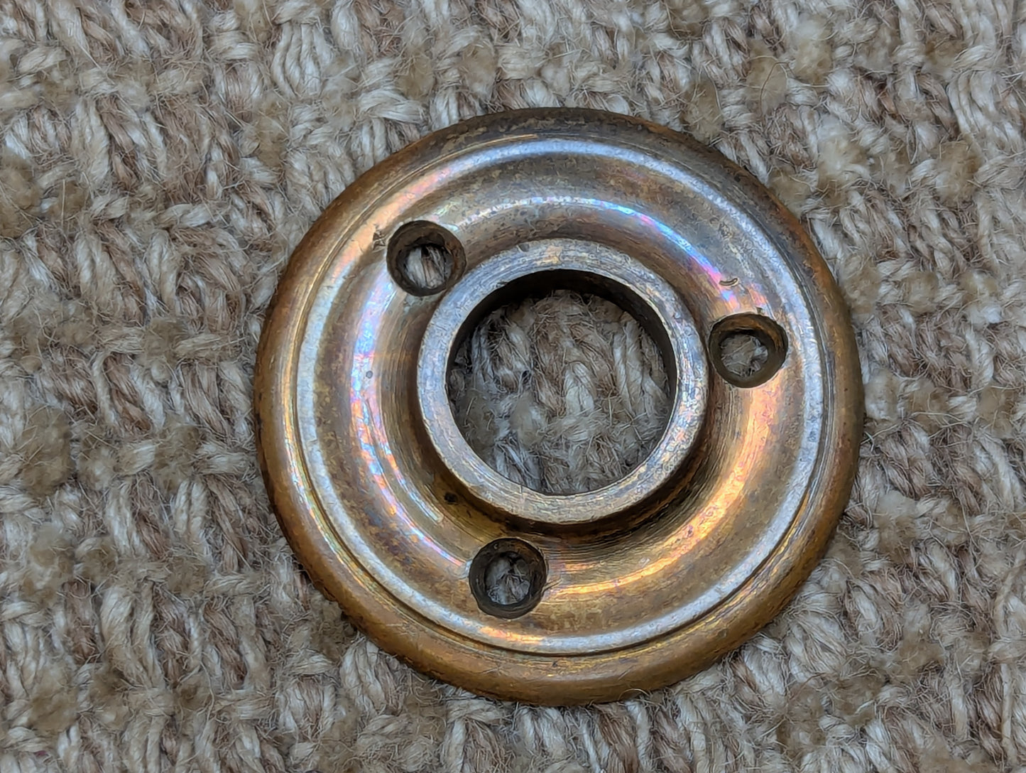 2 1/16" Antique Cast Brass Rosette Escutcheon For Door Knob Door Hardware #2333
