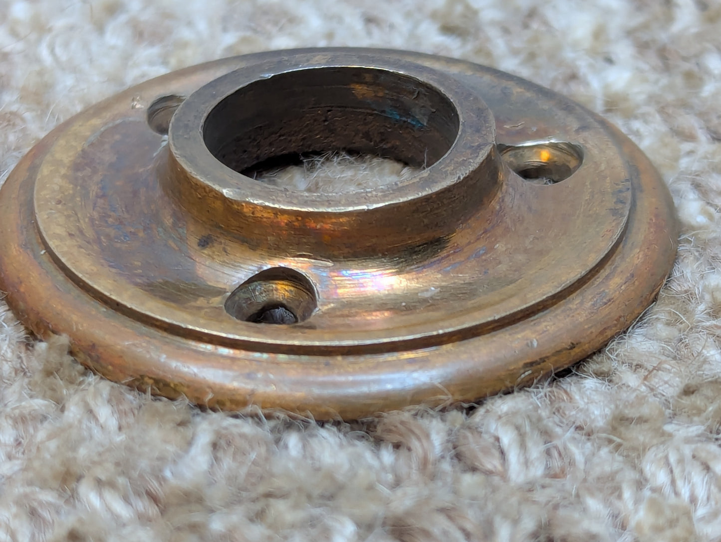 2 1/16" Antique Cast Brass Rosette Escutcheon For Door Knob Door Hardware #2333