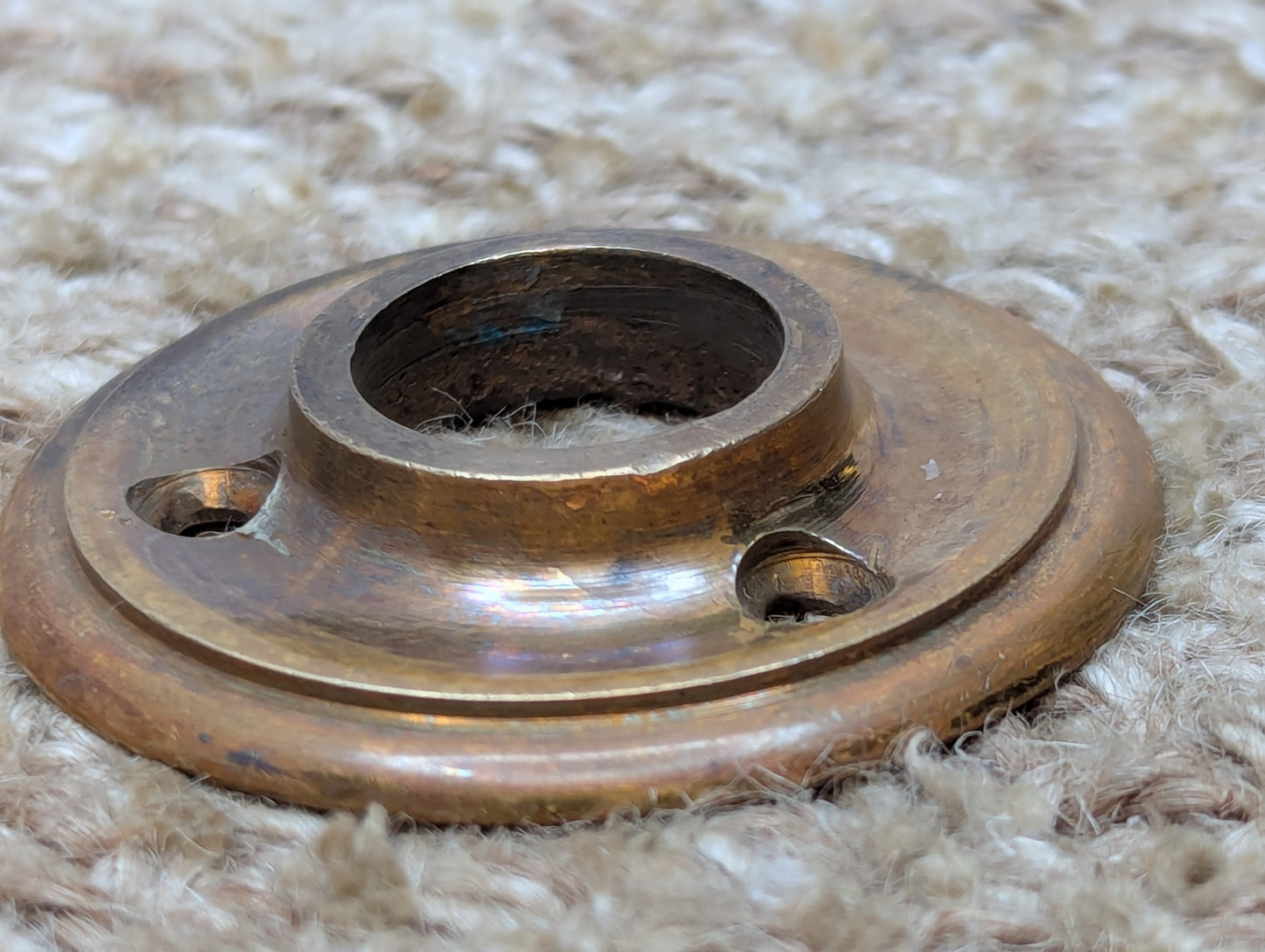 2 1/16" Antique Cast Brass Rosette Escutcheon For Door Knob Door Hardware #2333