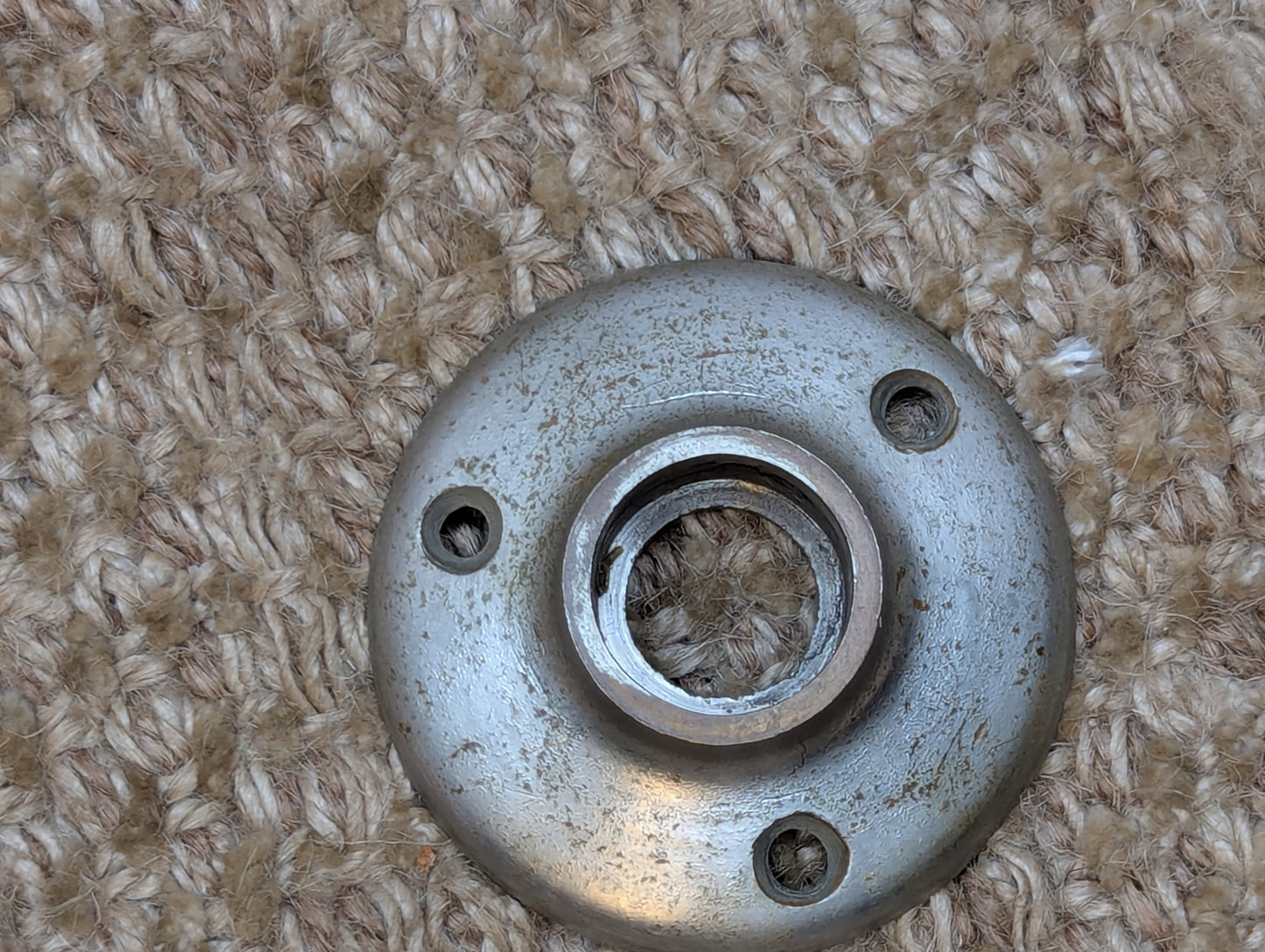 2" Antique Cast Nickel Plated Brass Rosette Escutcheon For Door Knob Door Hardware