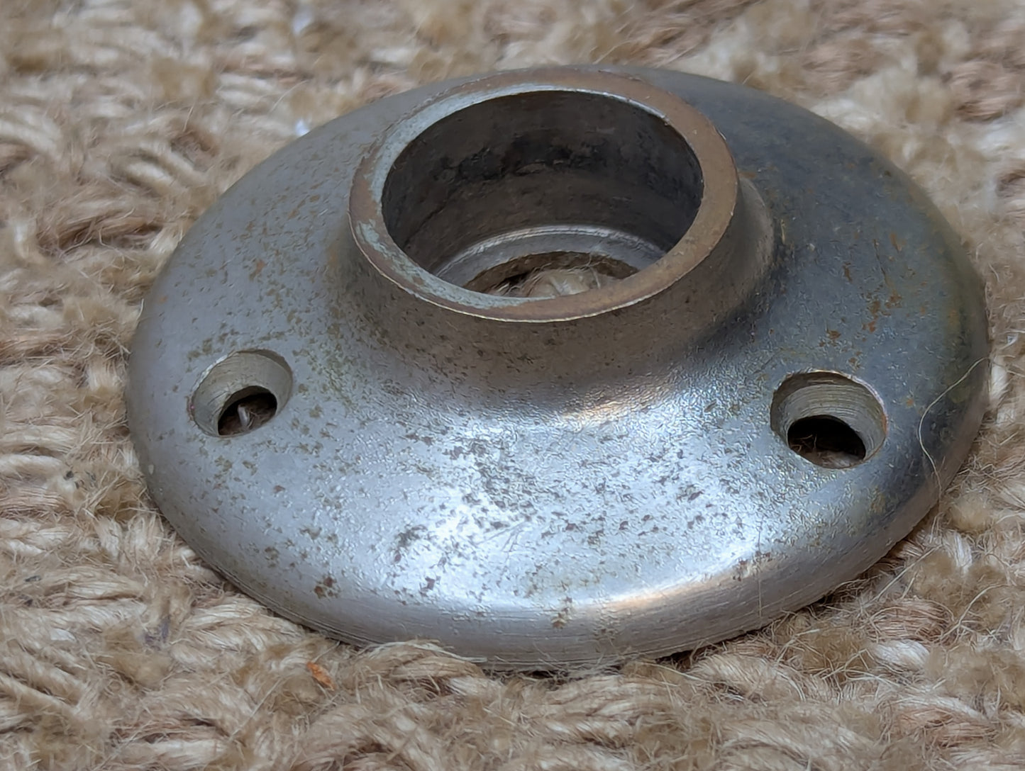 2" Antique Cast Nickel Plated Brass Rosette Escutcheon For Door Knob Door Hardware