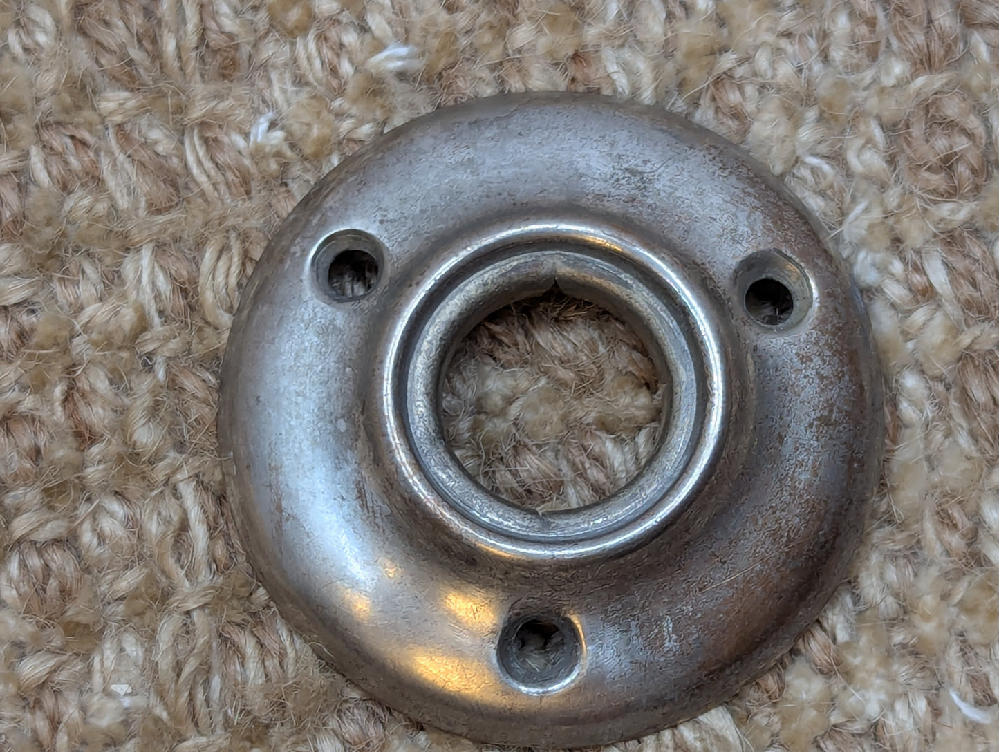 2 1/16" Antique Nickel Plated Brass Rosette Escutcheon For Door Knob Door Hardware