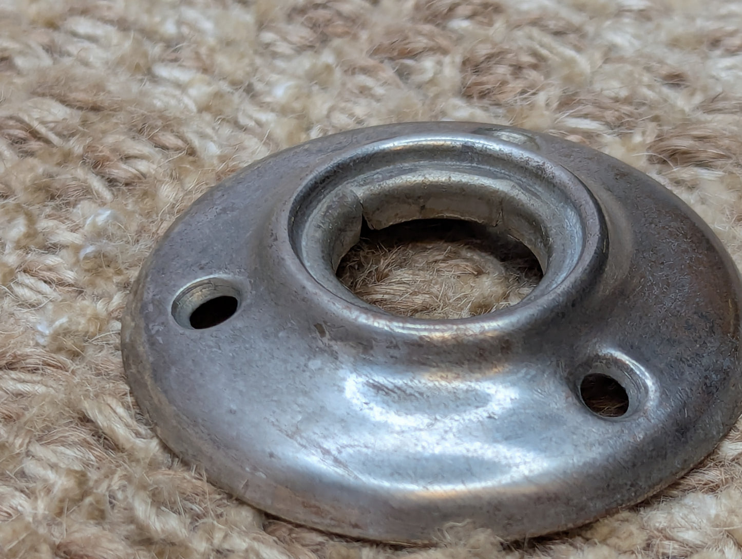 2 1/16" Antique Nickel Plated Brass Rosette Escutcheon For Door Knob Door Hardware