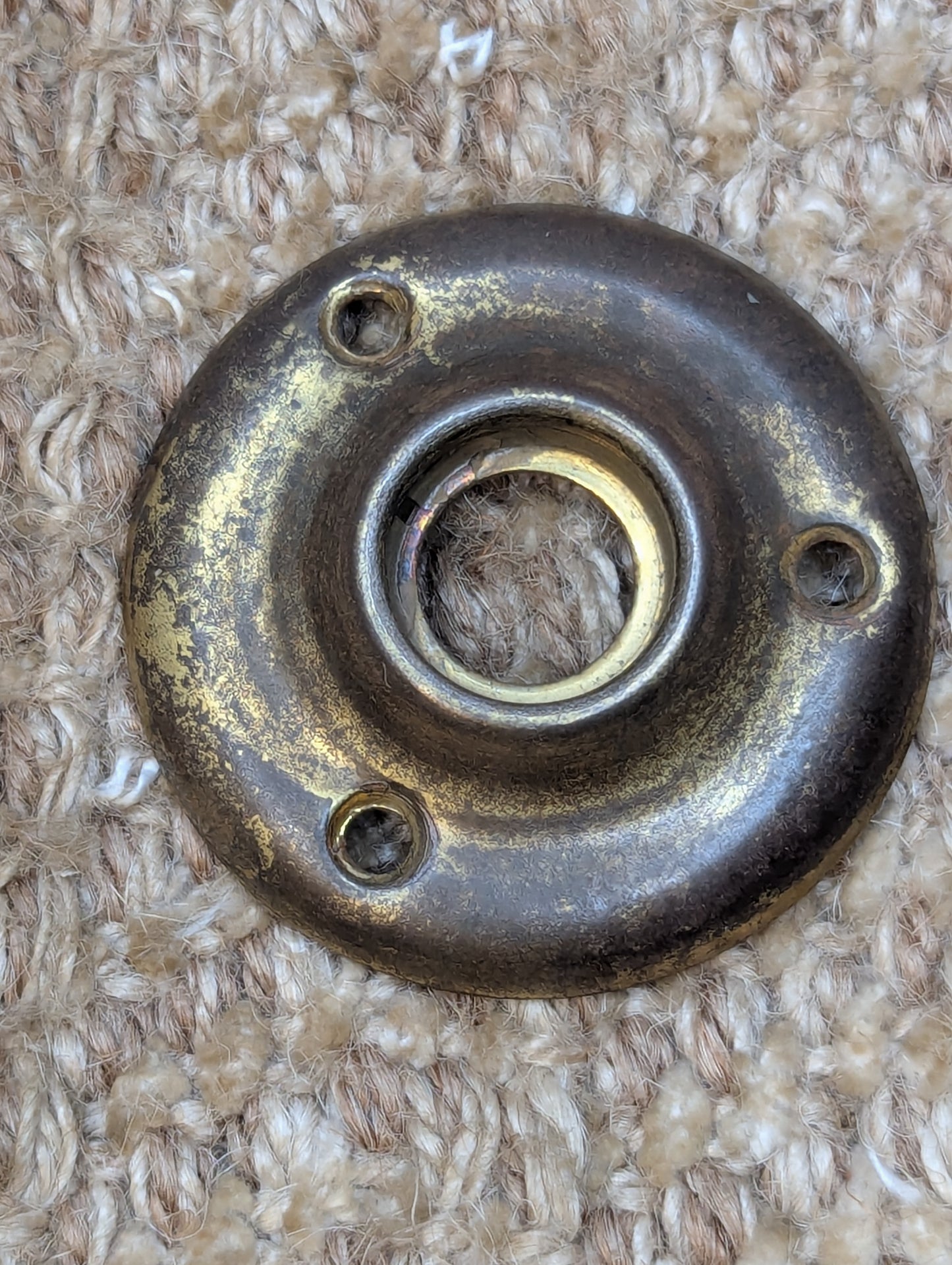 2" Antique Brass Rosette Escutcheon For Door Knob
