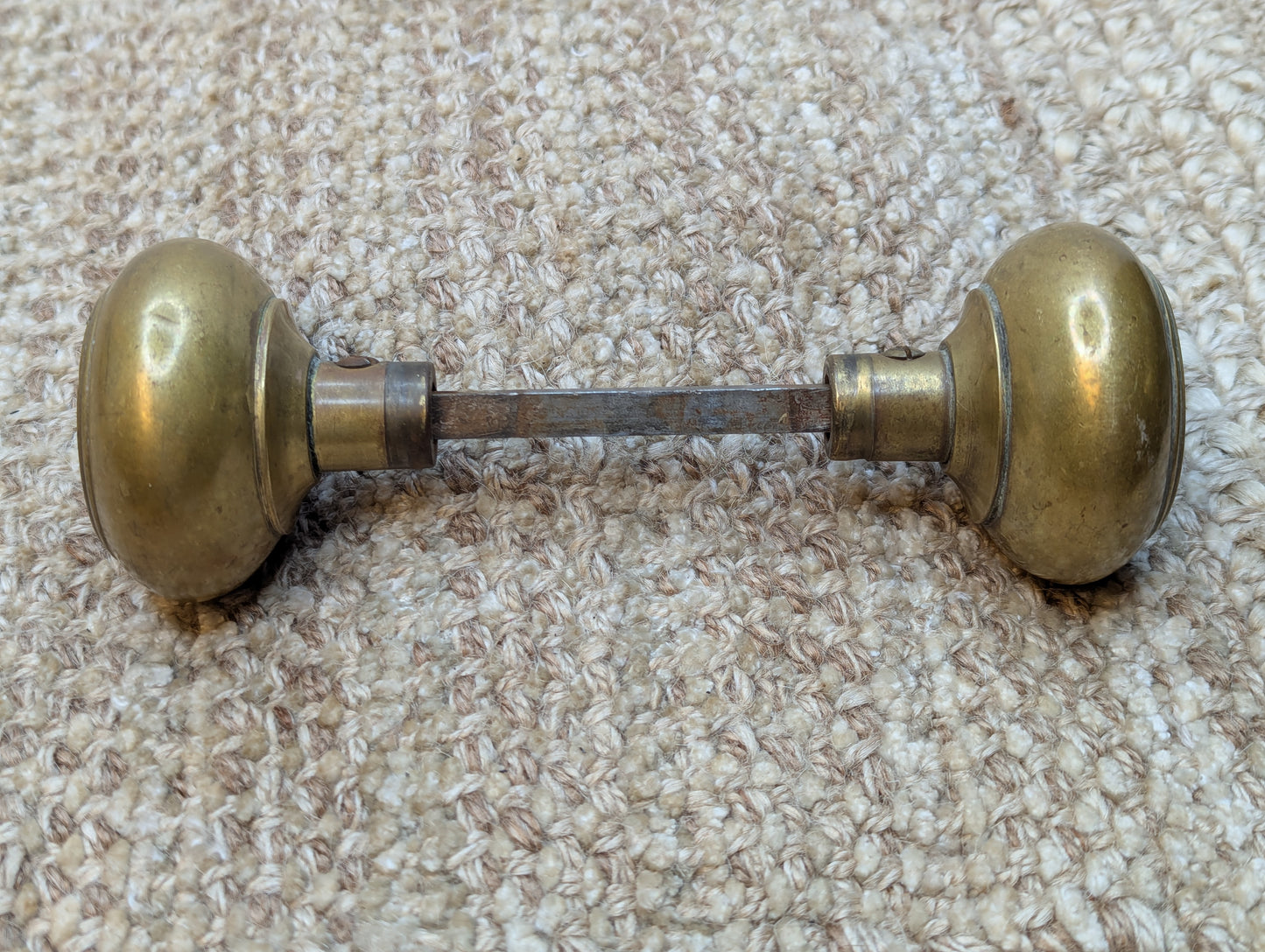 2 1/4" Antique Brass Door Knob Set Door Hardware