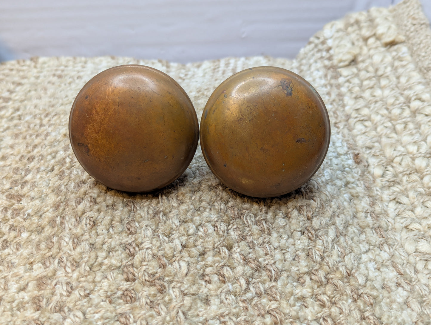 2 1/4" Antique Brass Door Knob Set Door Hardware