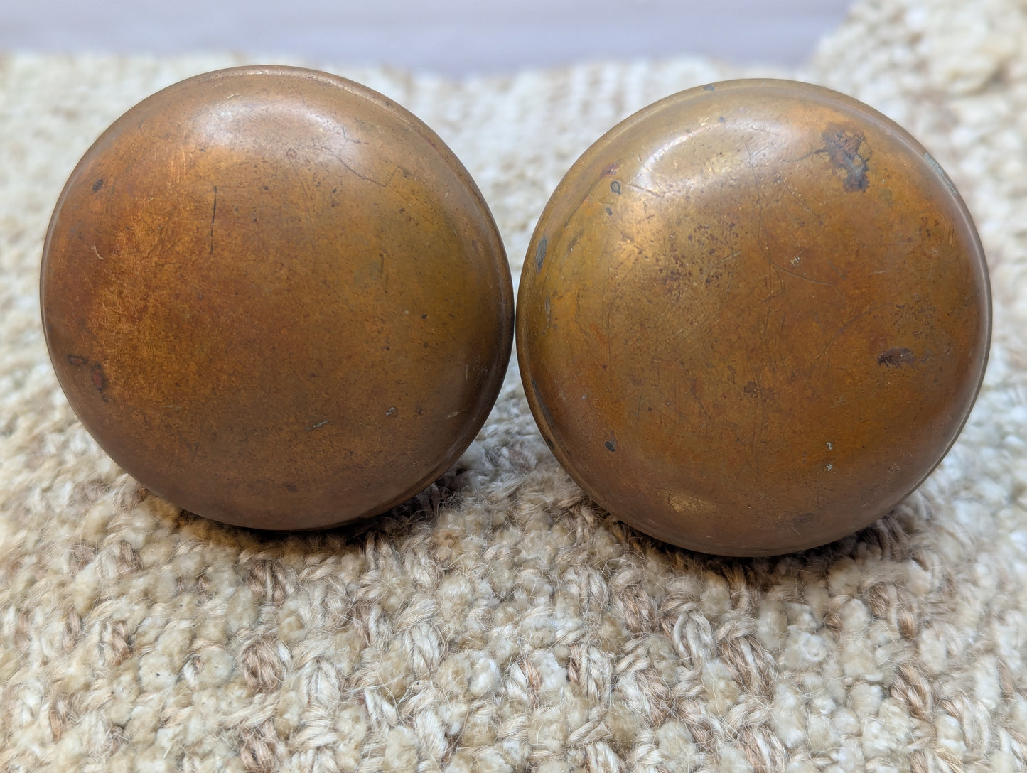 2 1/4" Antique Brass Door Knob Set Door Hardware