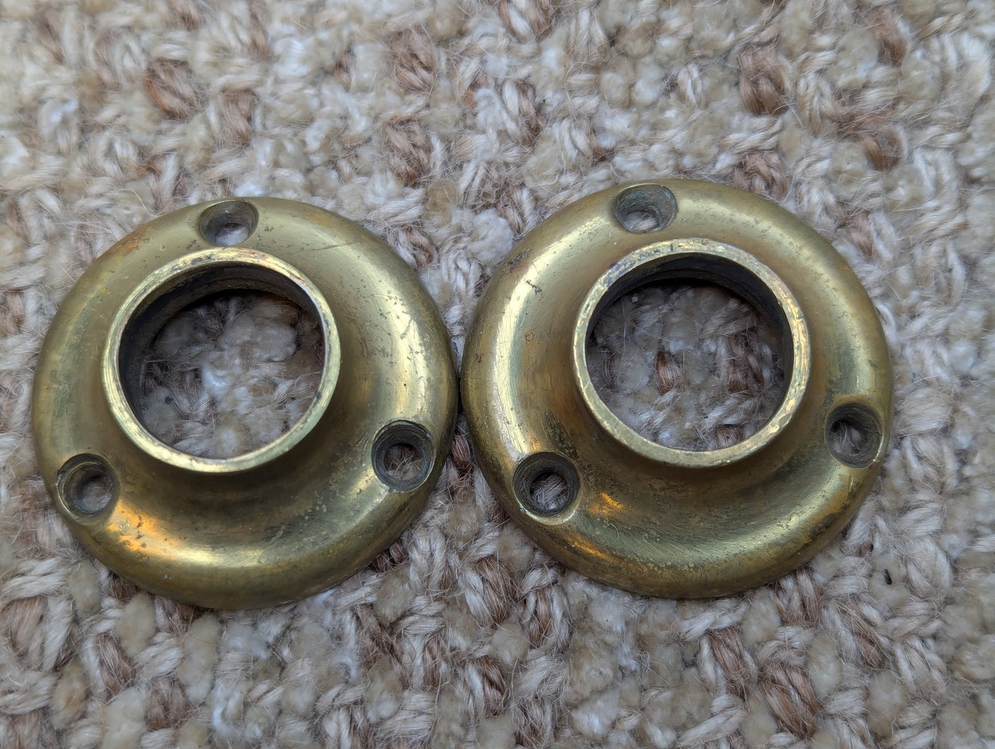 1 3/4" Antique Brass Door Knobs & Brass Rosettes #3411 3/4 Door Hardware