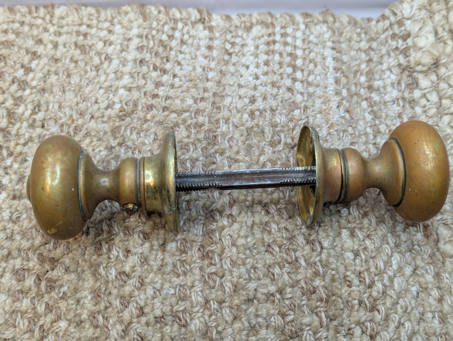 1 3/4" Antique Brass Door Knobs & Brass Rosettes #3411 3/4 Door Hardware