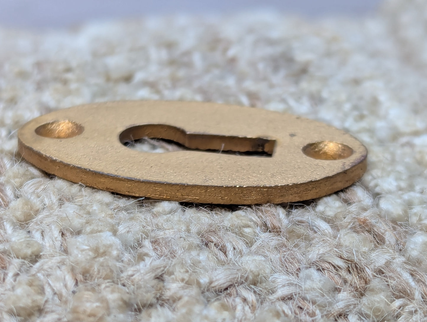 Antique Cast Brass Key Hole Cover Escutcheon Door Hardware