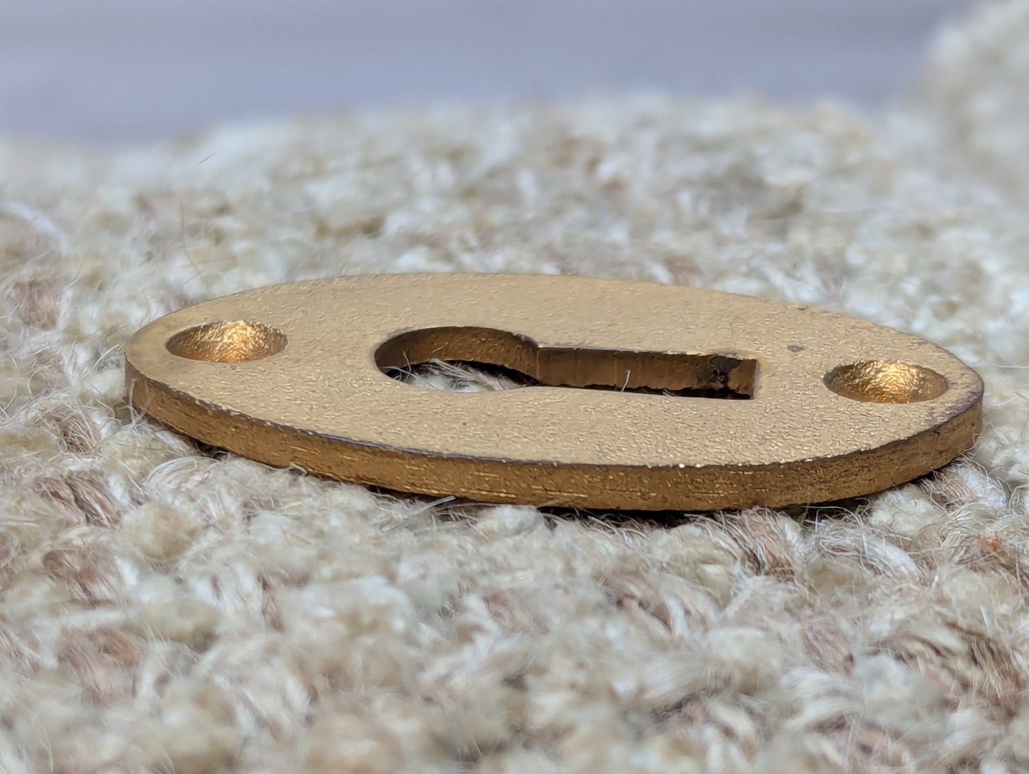 Antique Cast Brass Key Hole Cover Escutcheon Door Hardware