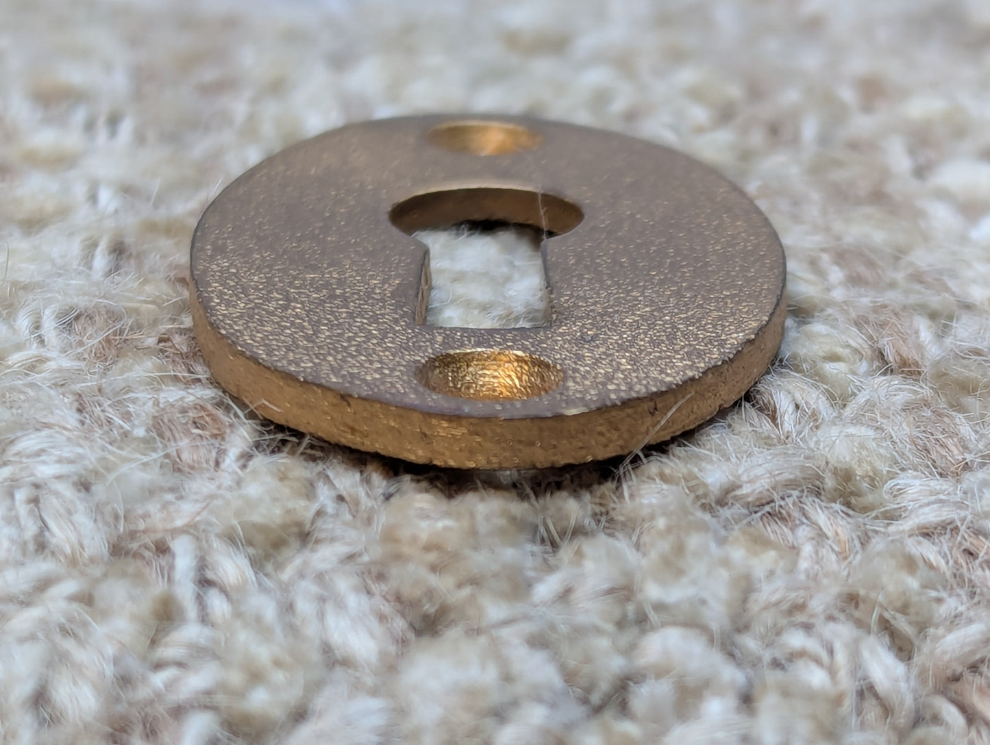 Antique Cast Brass Key Hole Cover Escutcheon Door Hardware