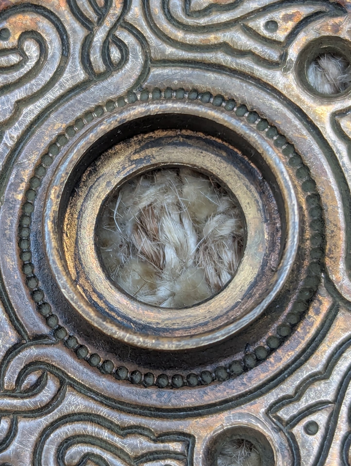 2 1/8" Antique Ornate Brass Rosette Escutcheon For Door Knob Door Hardware