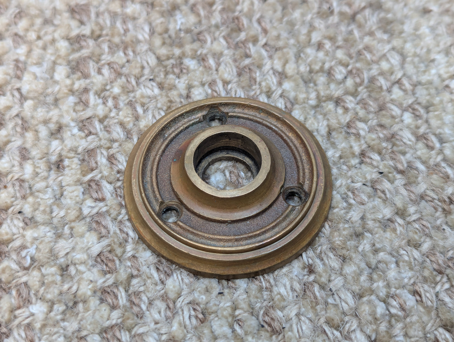 2 1/4" Antique Monroe #8650 Cast Brass Rosette Escutcheon For Door Knob Door Hardware