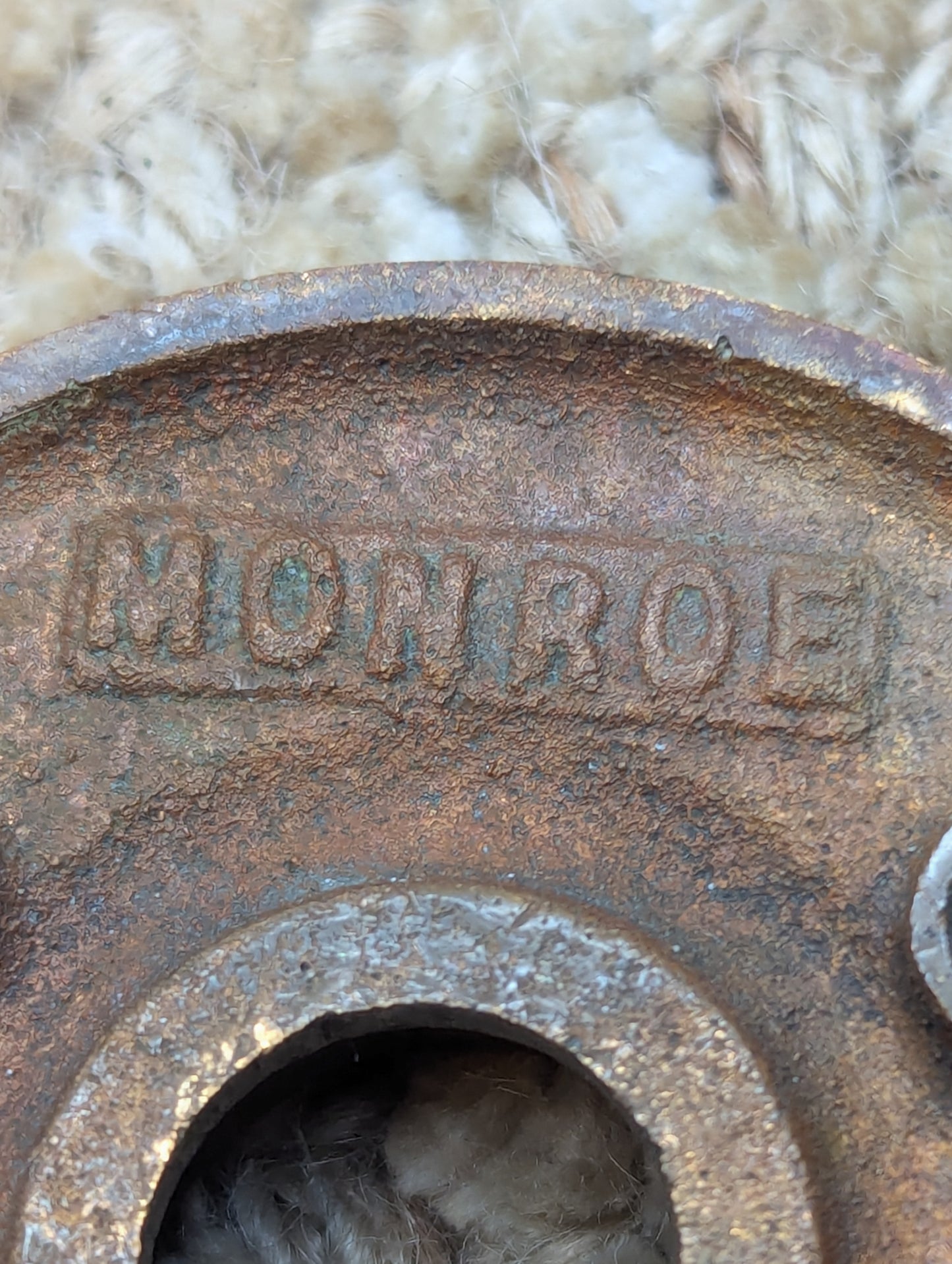 2 1/4" Antique Monroe #8650 Cast Brass Rosette Escutcheon For Door Knob Door Hardware