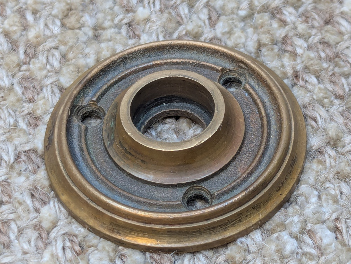 2 1/4" Antique Monroe #8650 Cast Brass Rosette Escutcheon For Door Knob Door Hardware