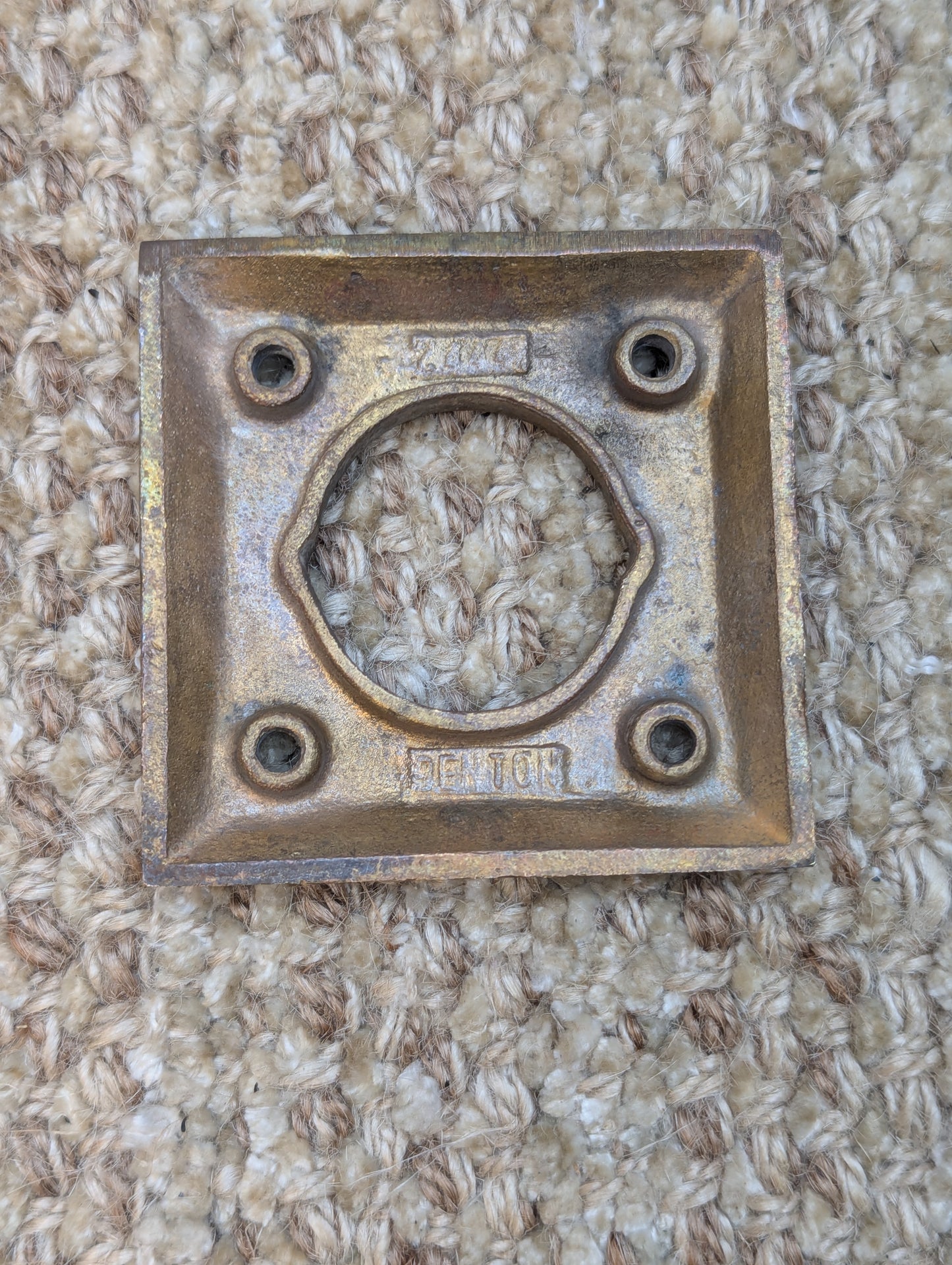 Antique Brass Benton #2444 Cylinder Lock Collar Ring For Exterior Mortise Lock Door Hardware