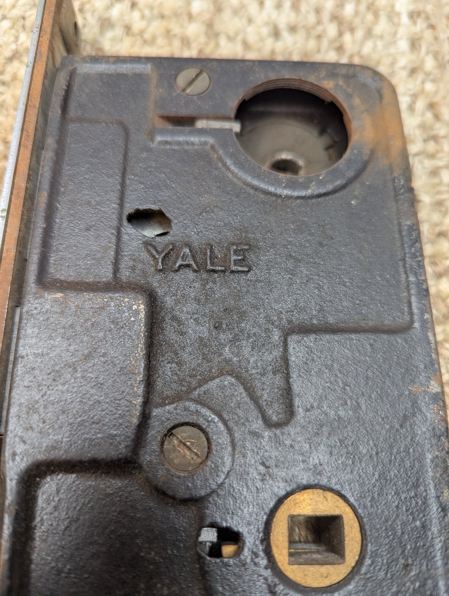 Antique Yale Exterior Mortise Lock Door Hardware #7750