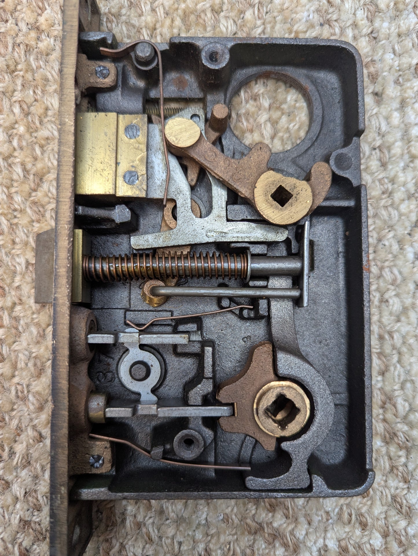 Antique E-Z Mortise Exterior Mortise Lock Door Hardware #37AX